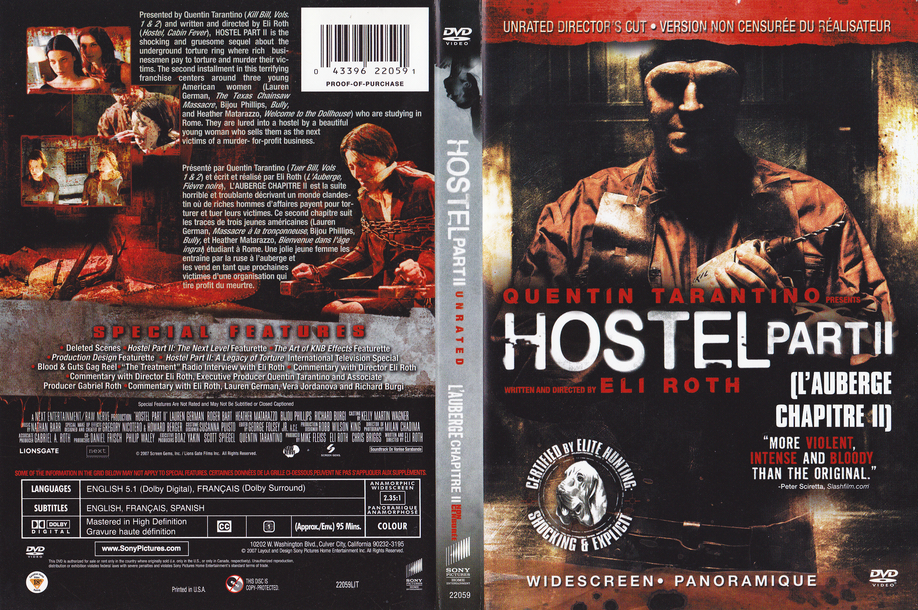 Jaquette DVD Hostel 2 - L