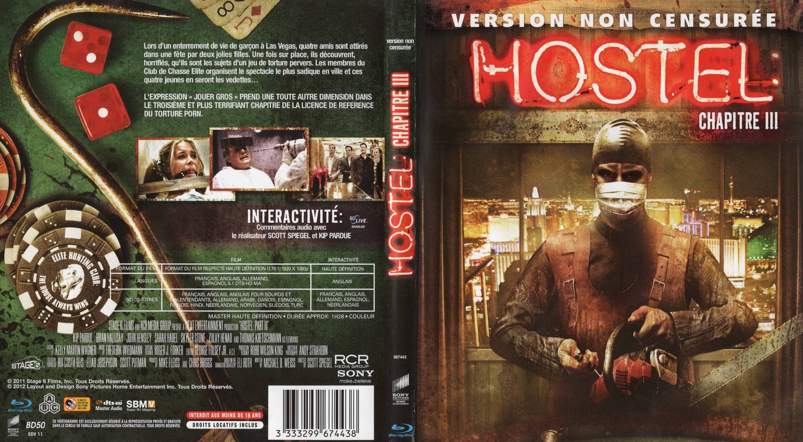 Jaquette DVD Hostel chapitre III (BU-RAY)