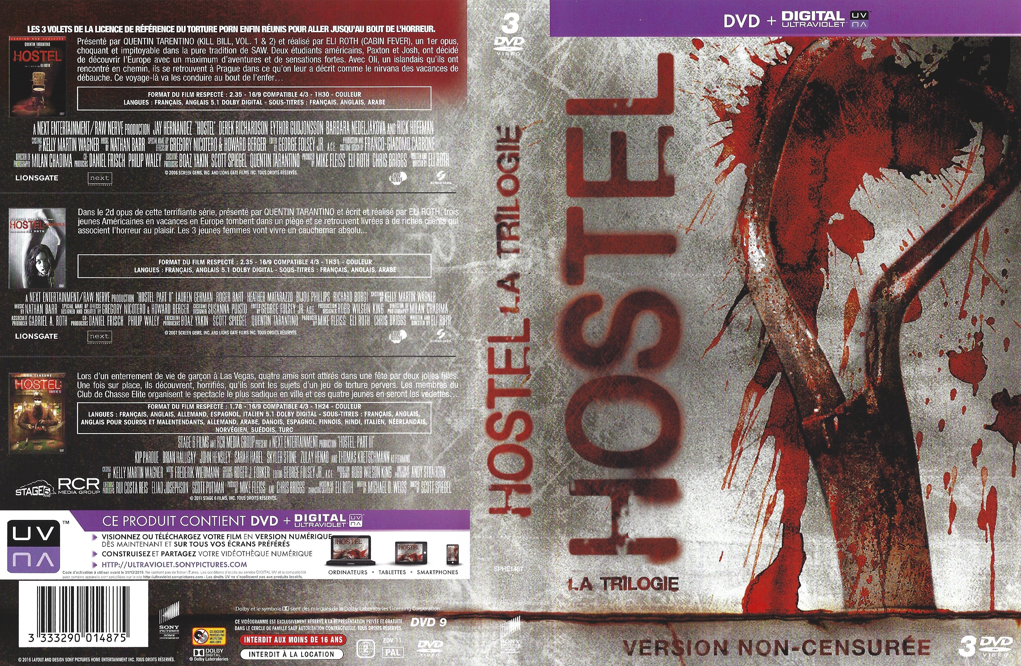 Jaquette DVD Hostel trilogie
