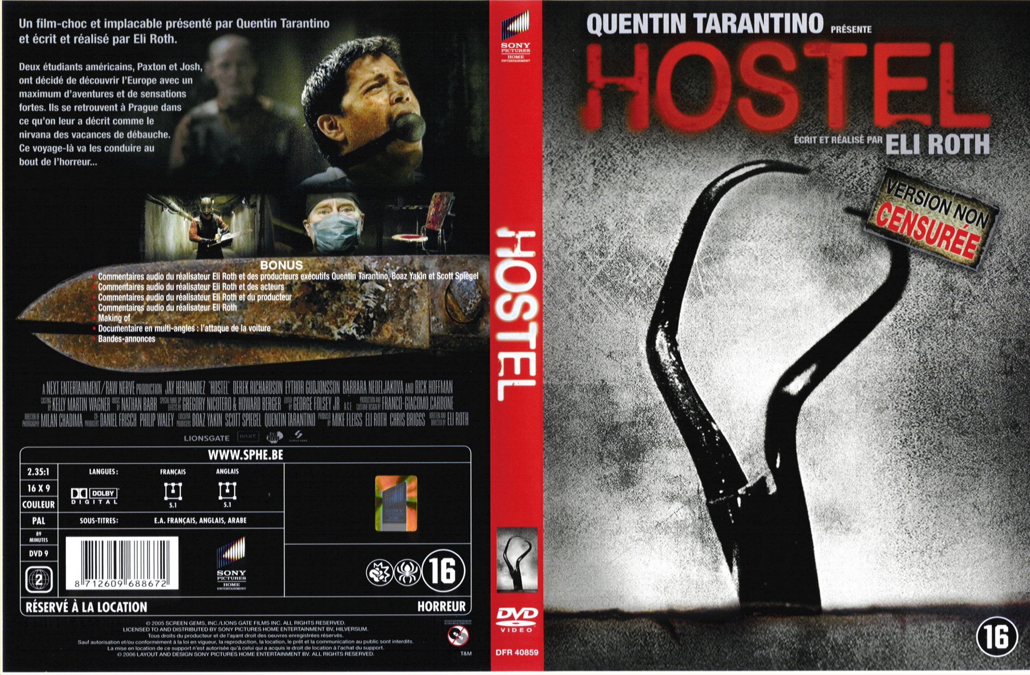 Jaquette DVD Hostel v3