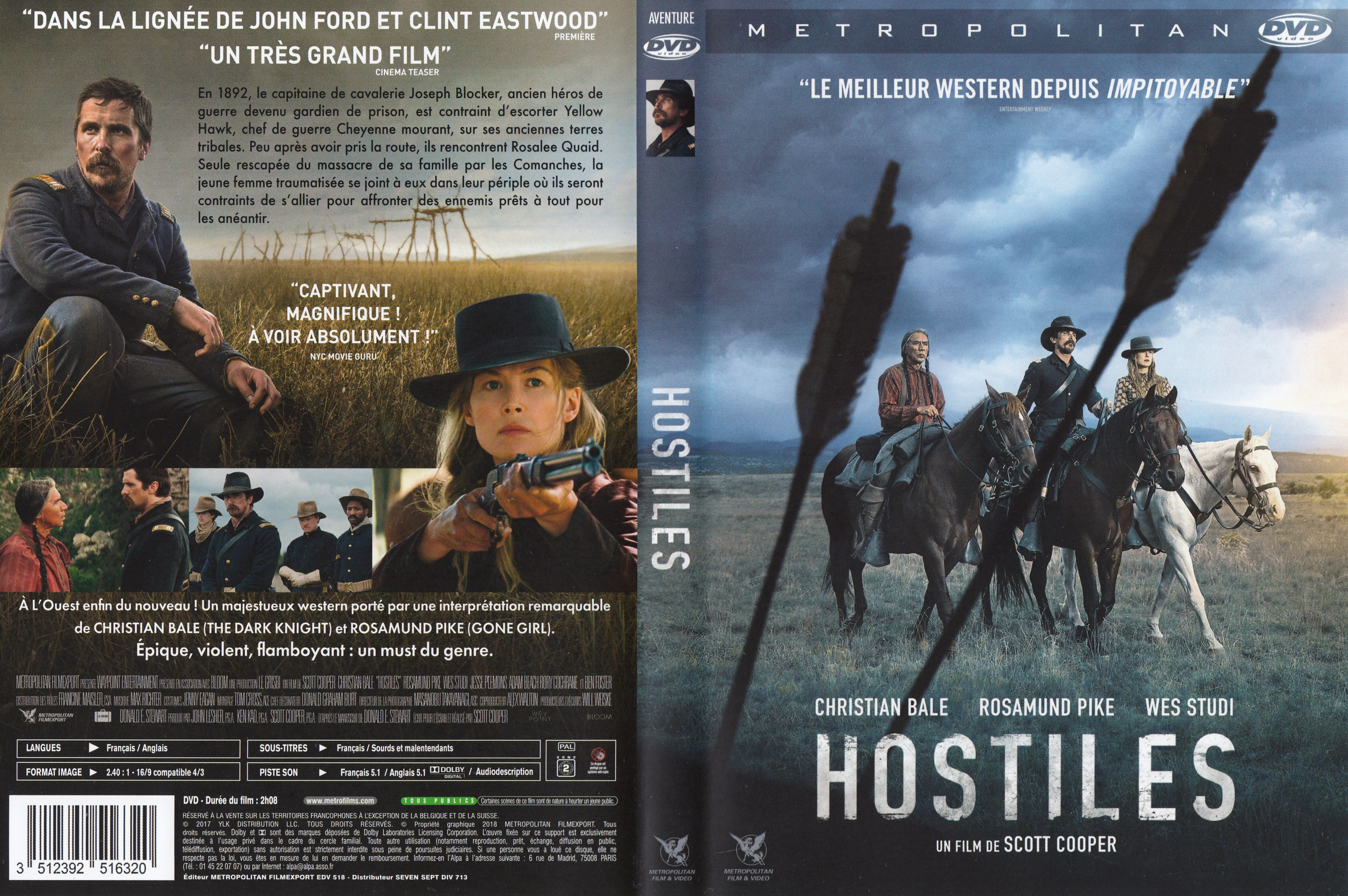 Jaquette DVD Hostiles