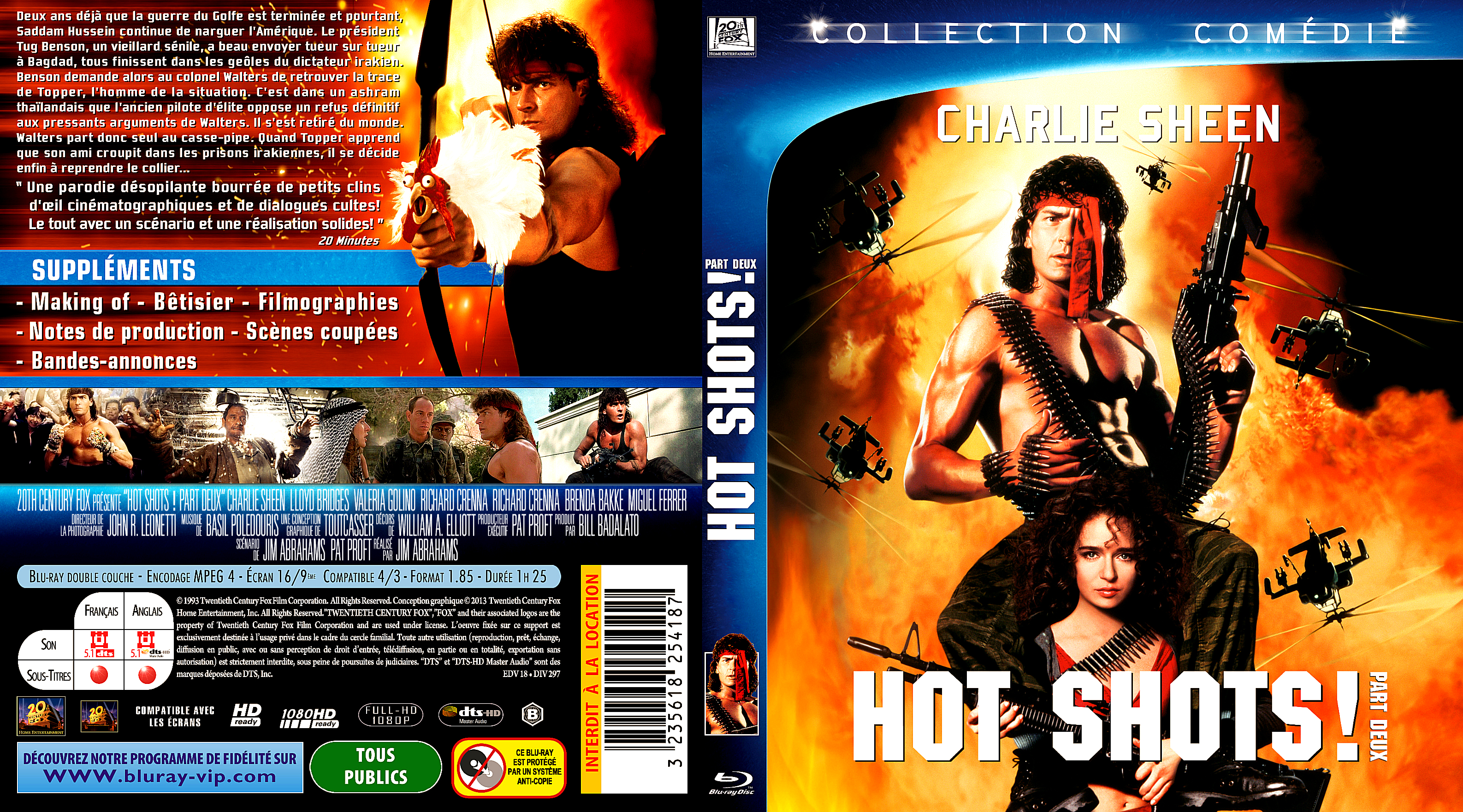 Jaquette DVD Hot shots 2 custom (BLU-RAY)
