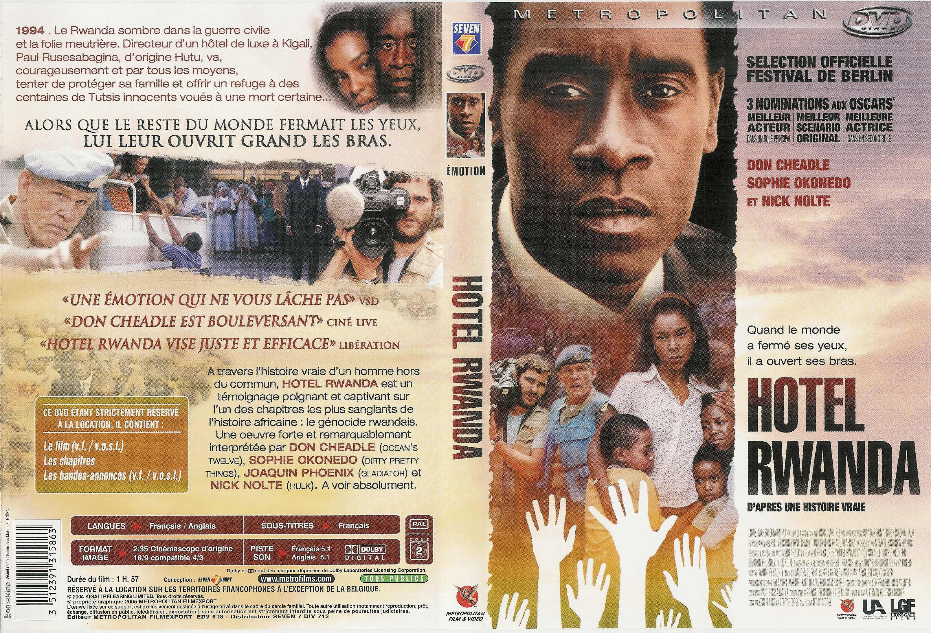 Jaquette DVD Hotel Rwanda v2