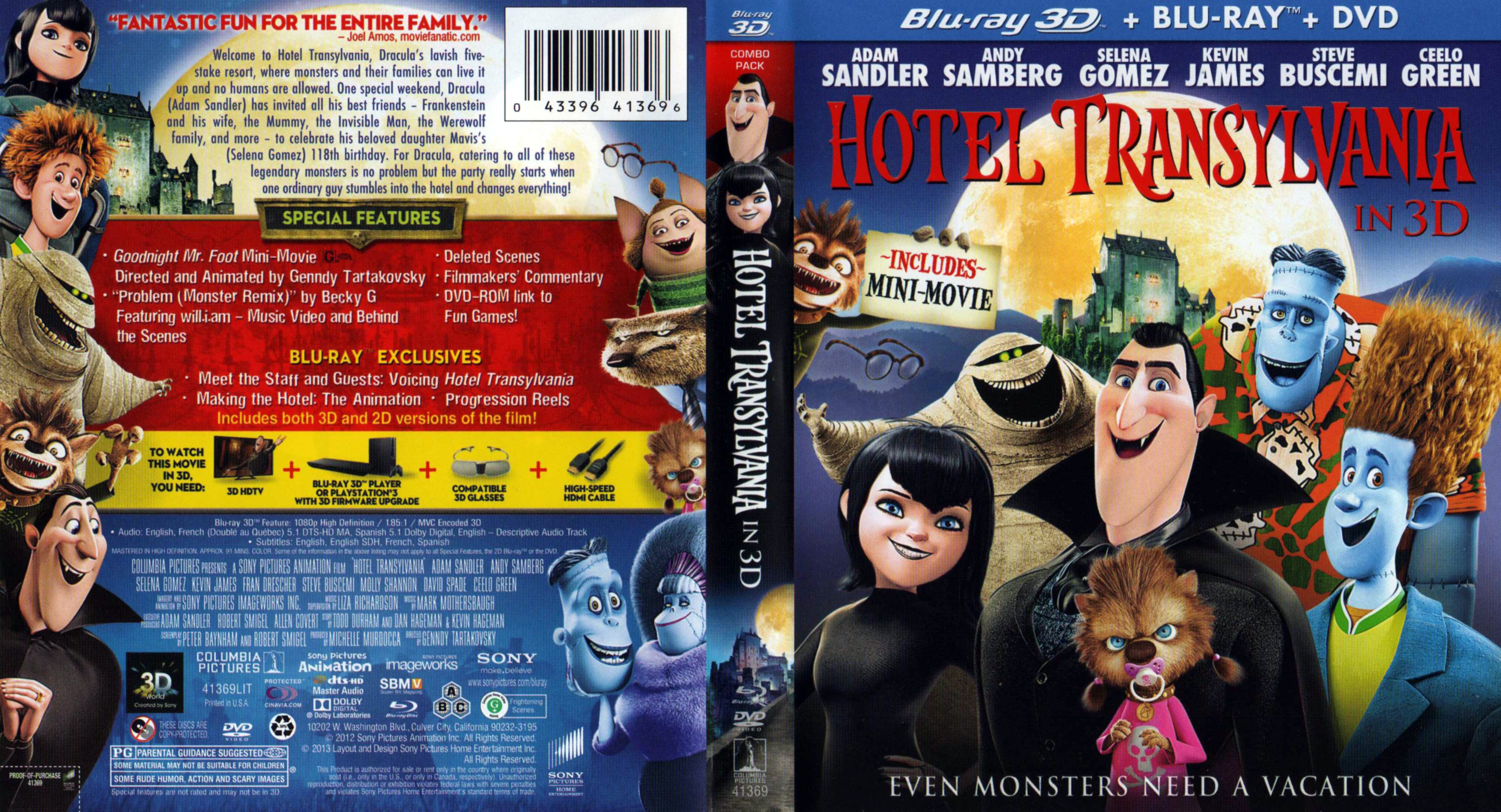 Jaquette DVD Htel Transylvania - Htel Transylvanie (Canadienne) (BLU-RAY)