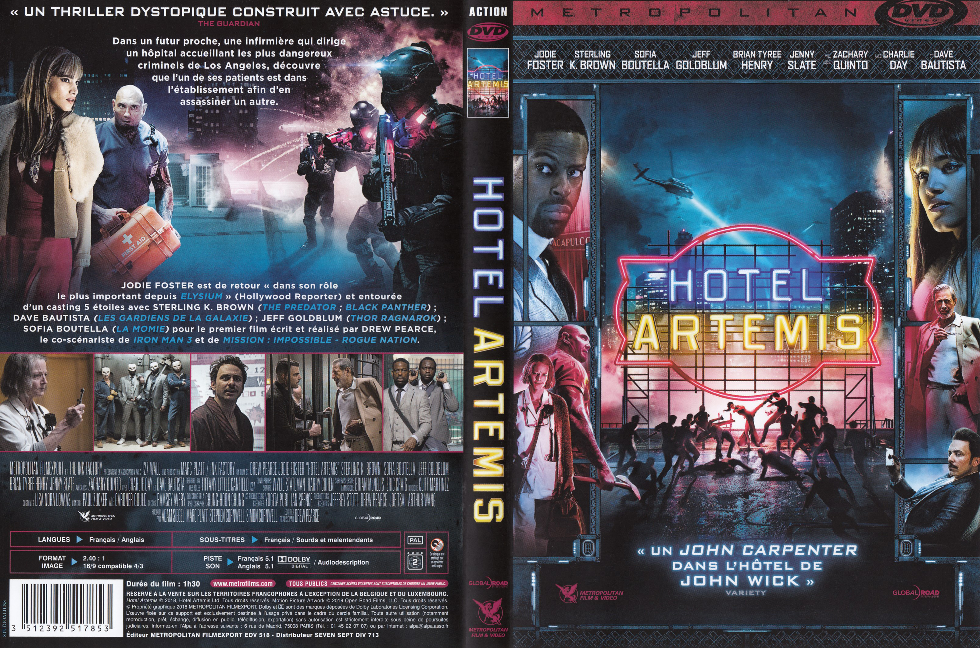 Jaquette DVD Hotel artemis