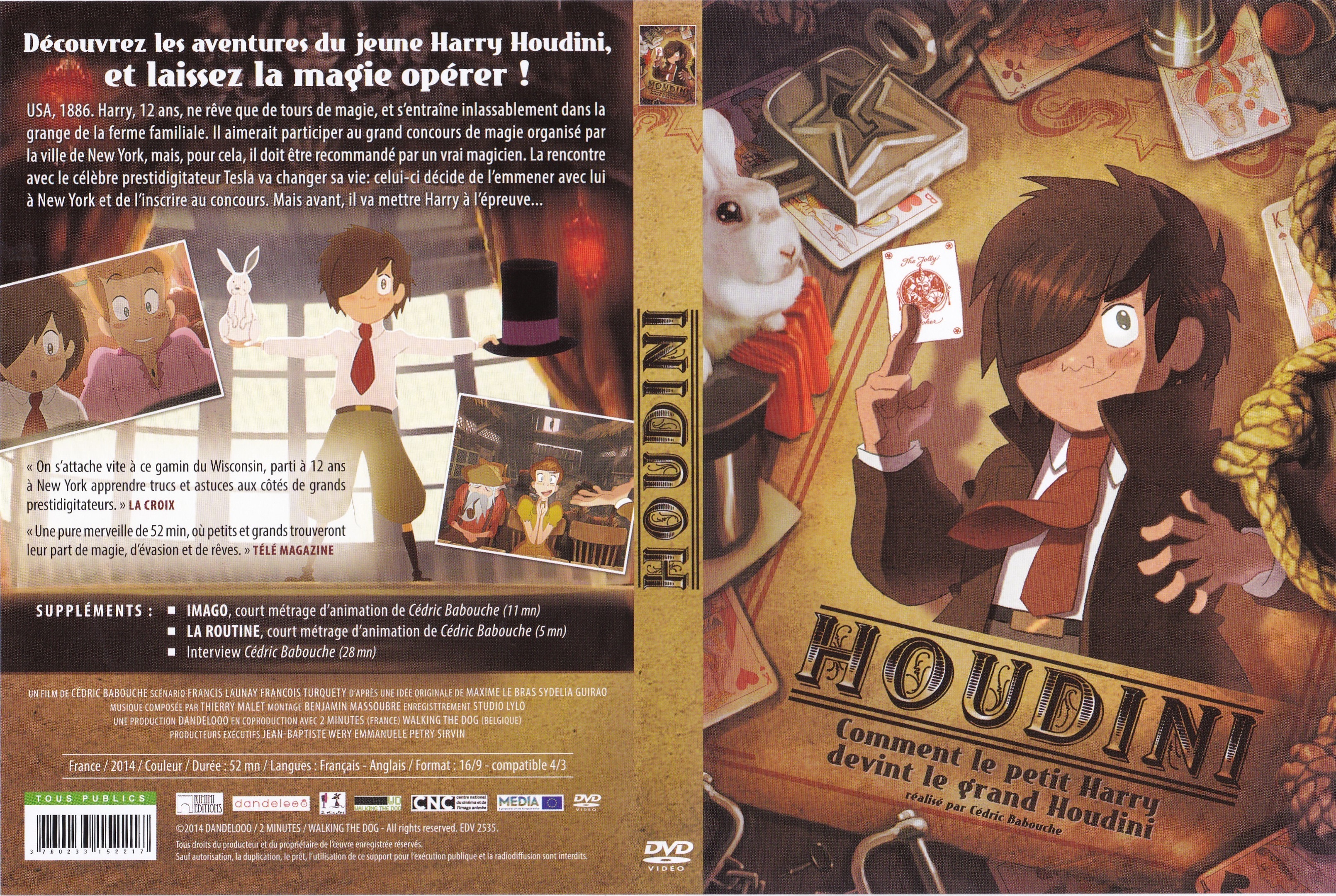 Jaquette DVD Houdini (2014) (DA)