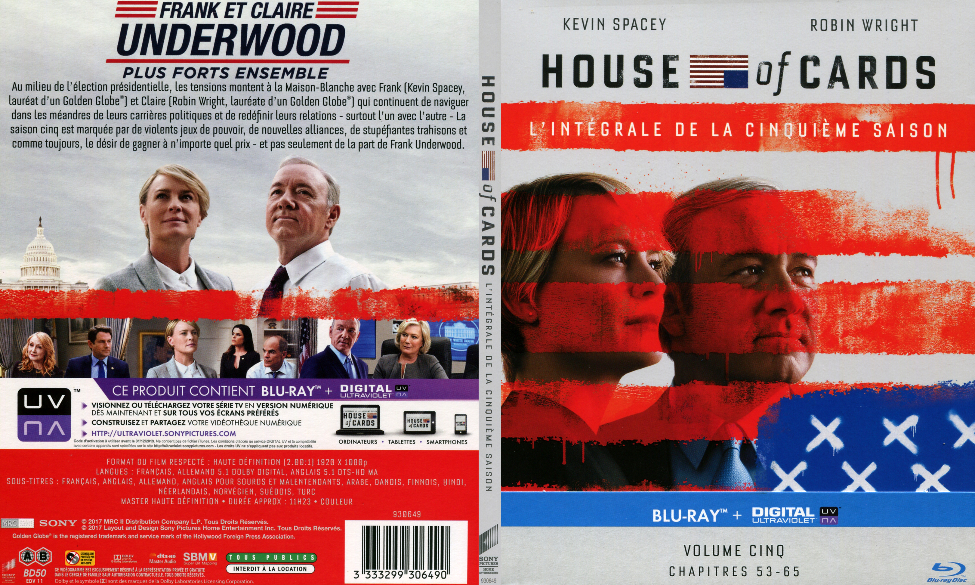 Jaquette DVD House Of Cards Saison 5 (BLU-RAY)