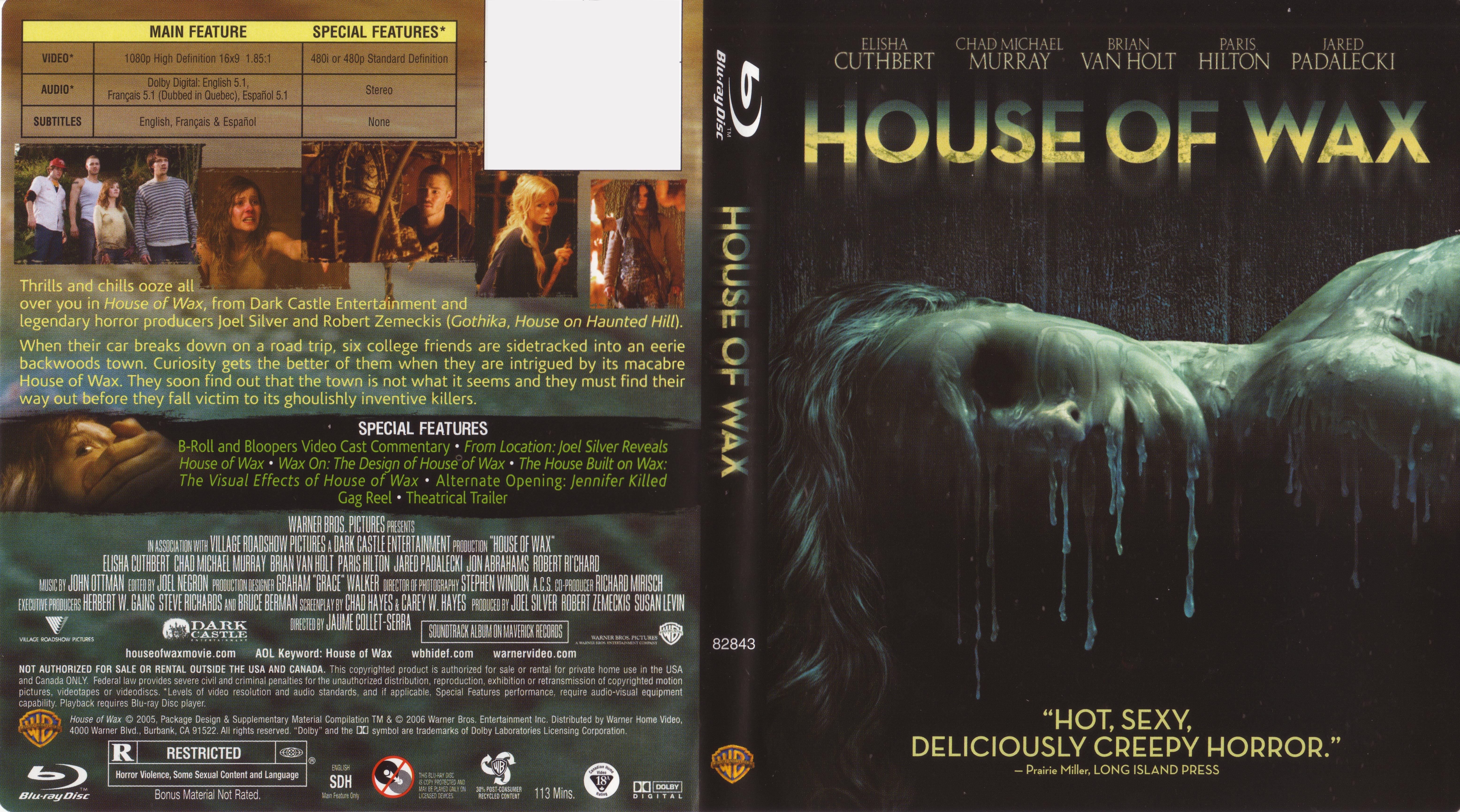 Jaquette DVD House Of Wax - La maison de cire (Canadienne) (BLU-RAY)