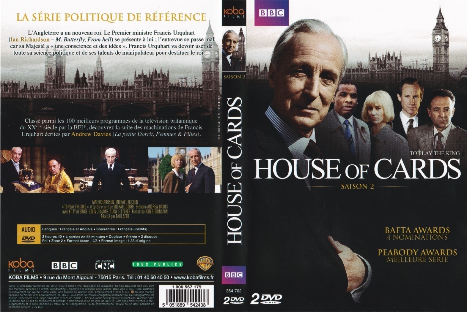 Jaquette DVD House of Cards Saison 2 (UK)