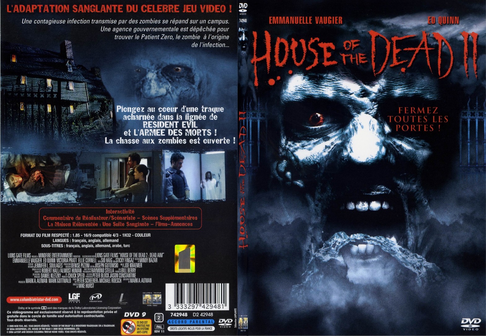 Jaquette DVD House of the Dead 2 - SLIM