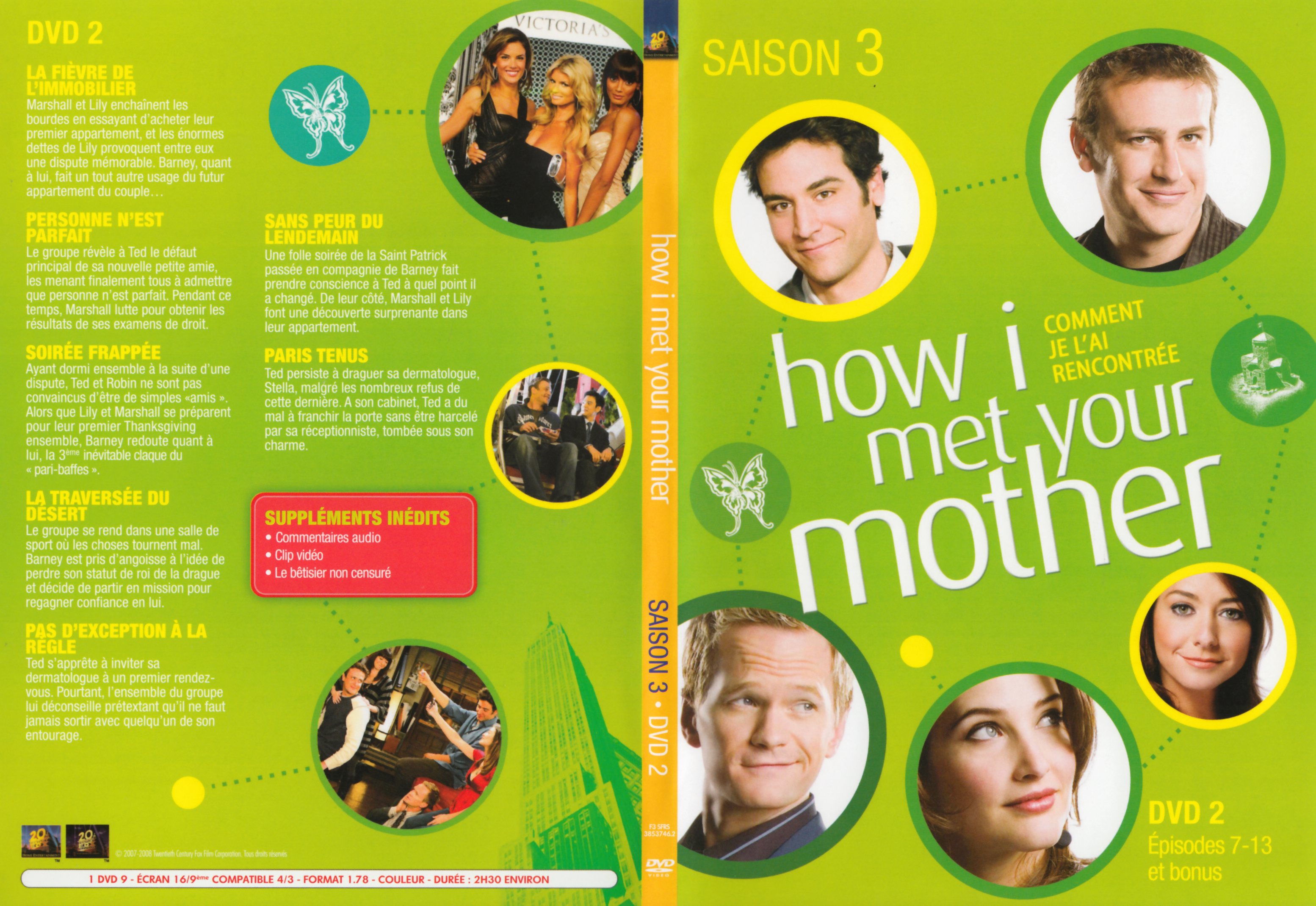 Jaquette DVD How i met your mother Saison 3 DVD 2