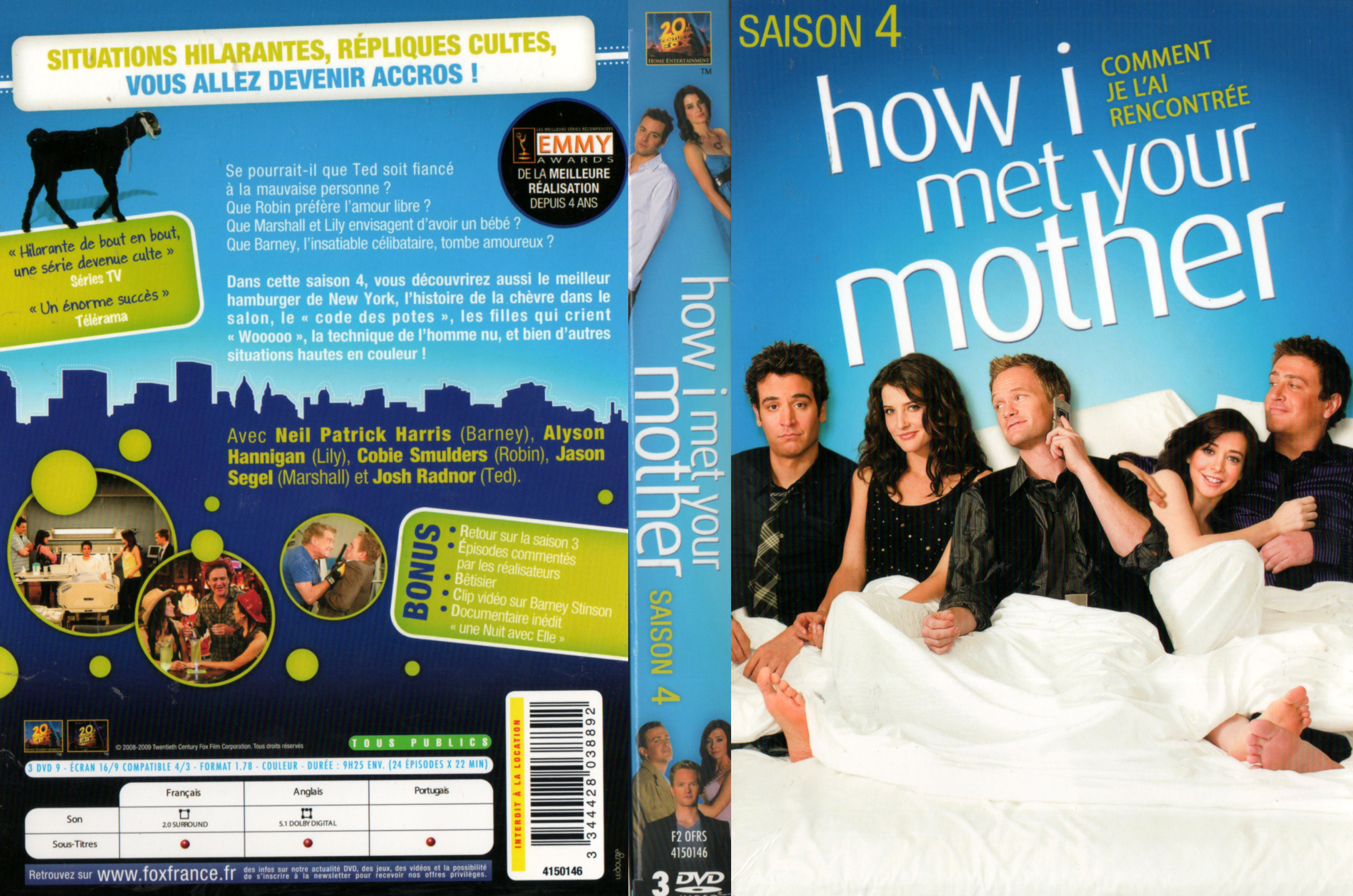 Jaquette DVD How i met your mother Saison 4 COFFRET