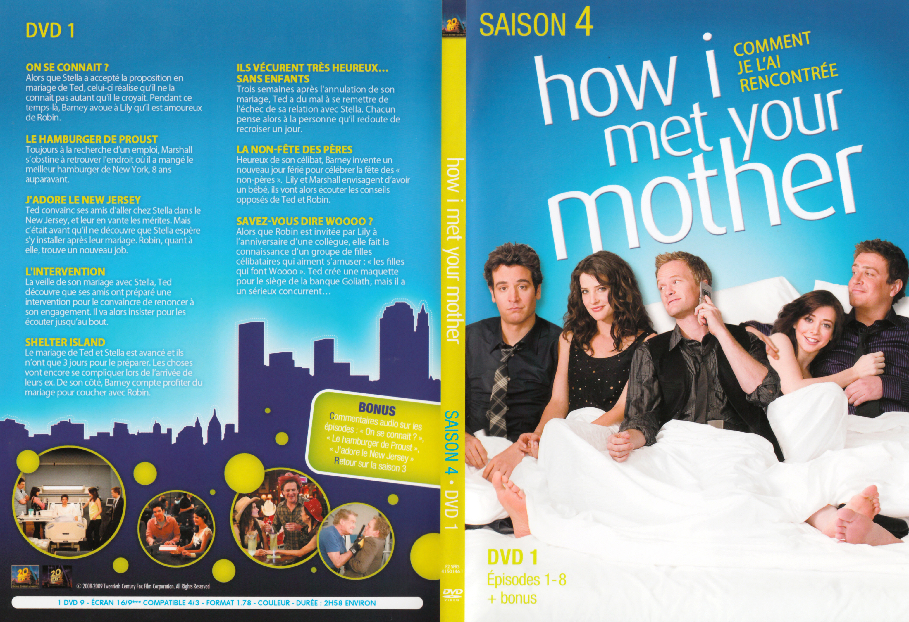 Jaquette DVD How i met your mother Saison 4 DVD 1