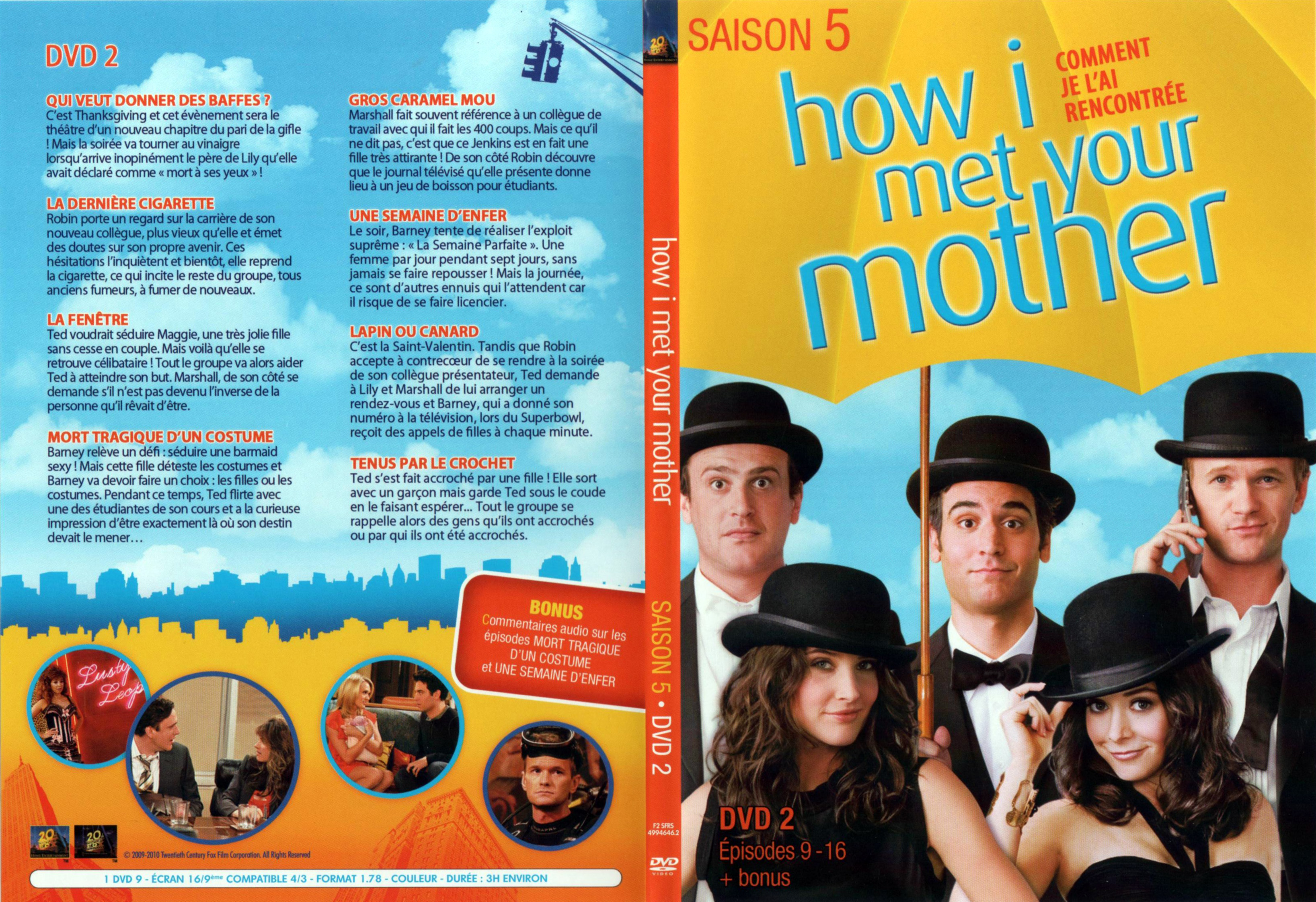 Jaquette DVD How i met your mother Saison 5 DVD 2