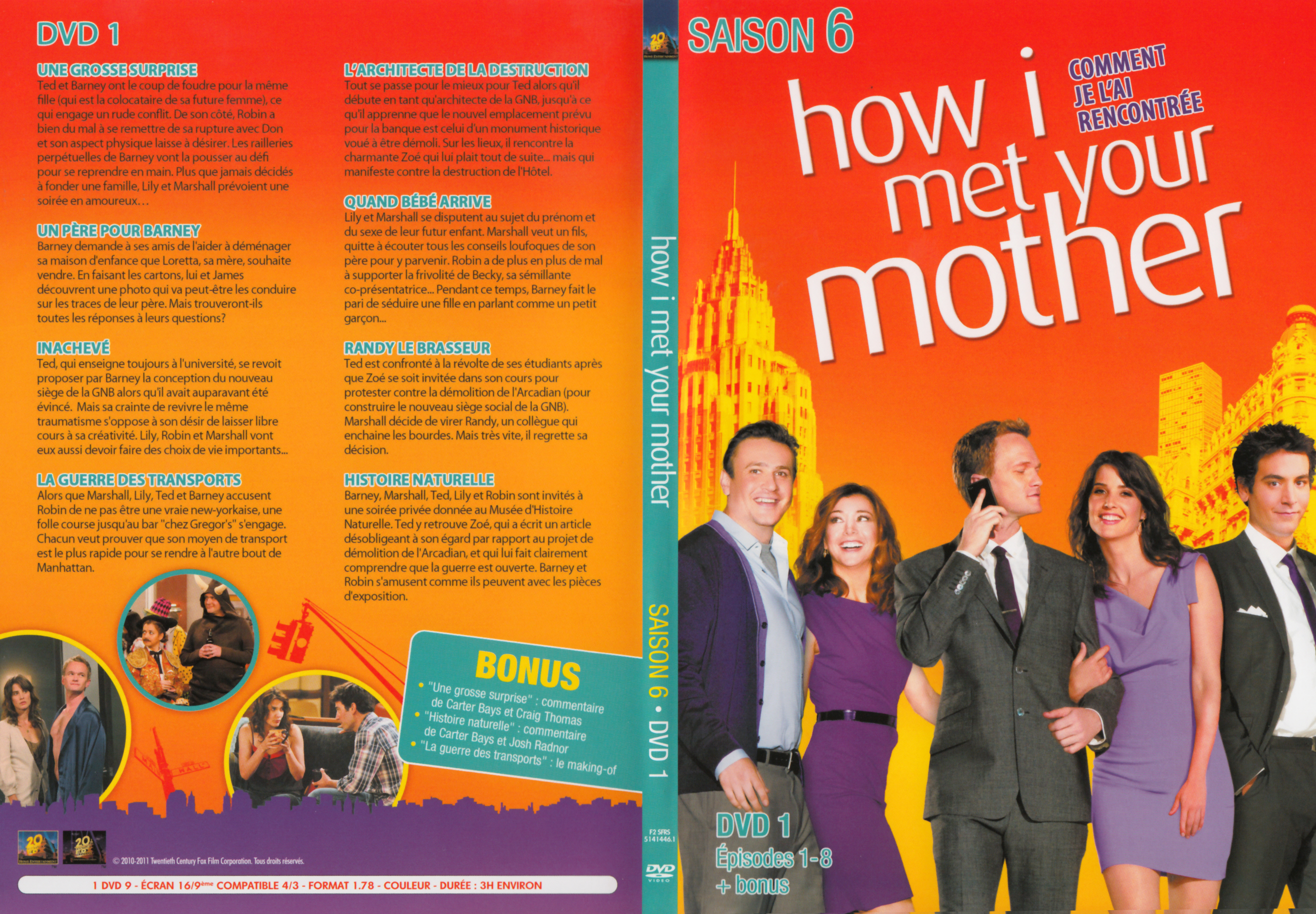 Jaquette DVD How i met your mother Saison 6 DVD 1