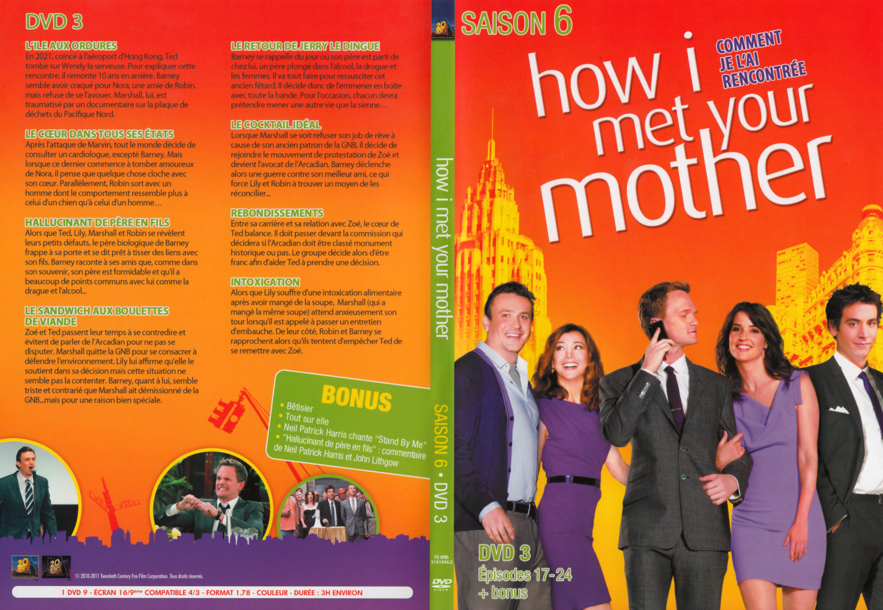 Jaquette DVD How i met your mother Saison 6 DVD 3