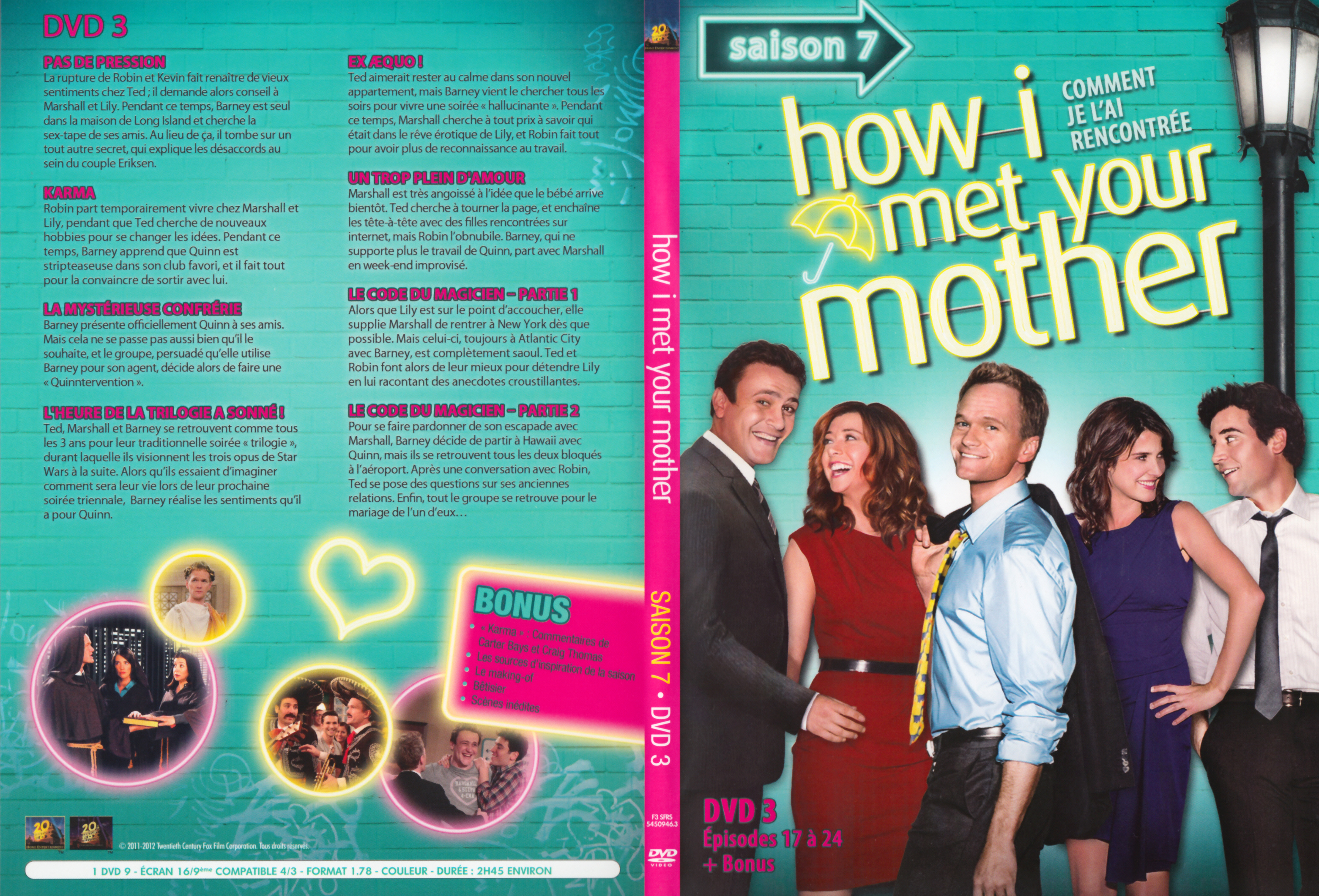Jaquette DVD How i met your mother Saison 7 DVD 3