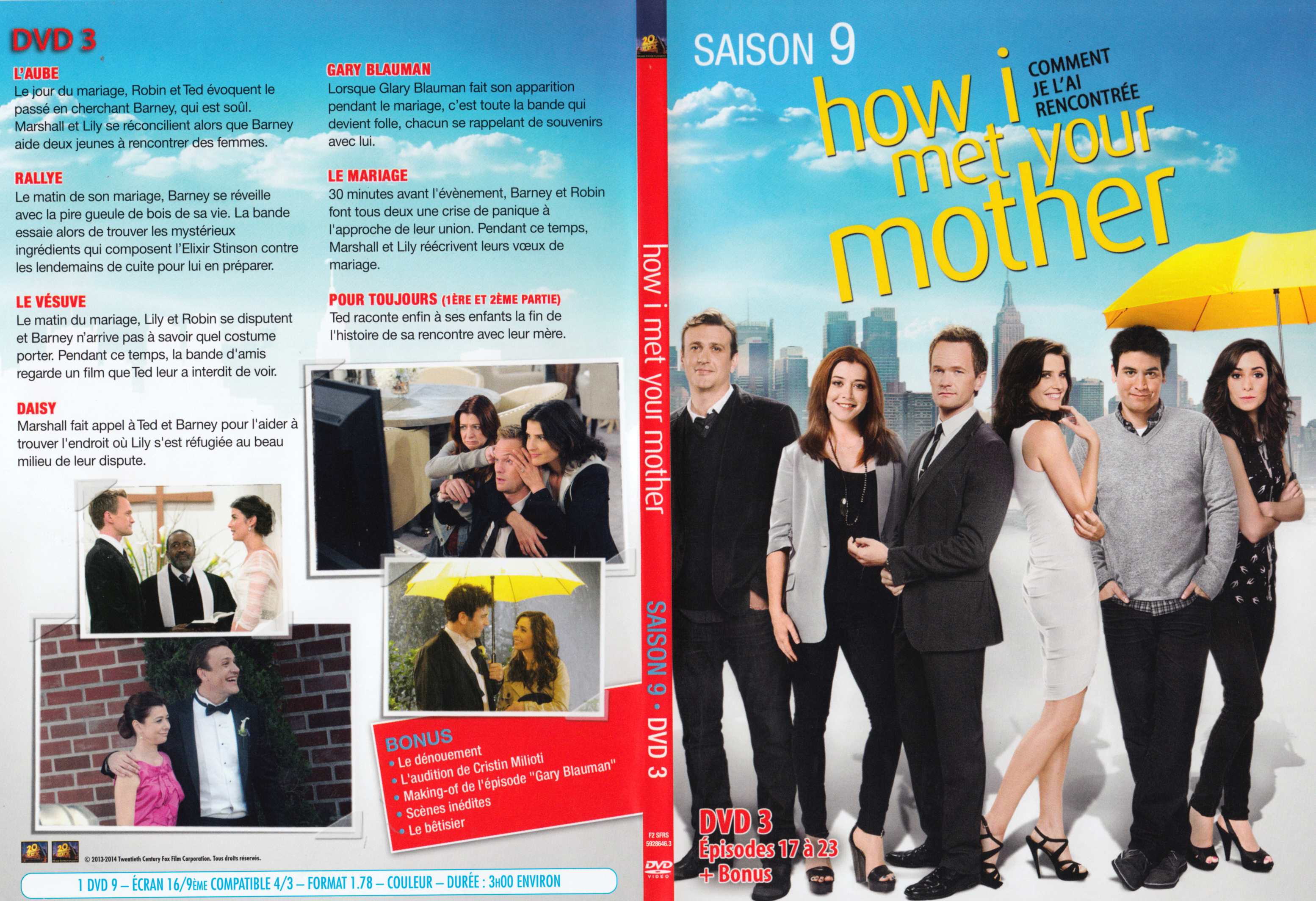 Jaquette DVD How i met your mother Saison 9 DVD 3