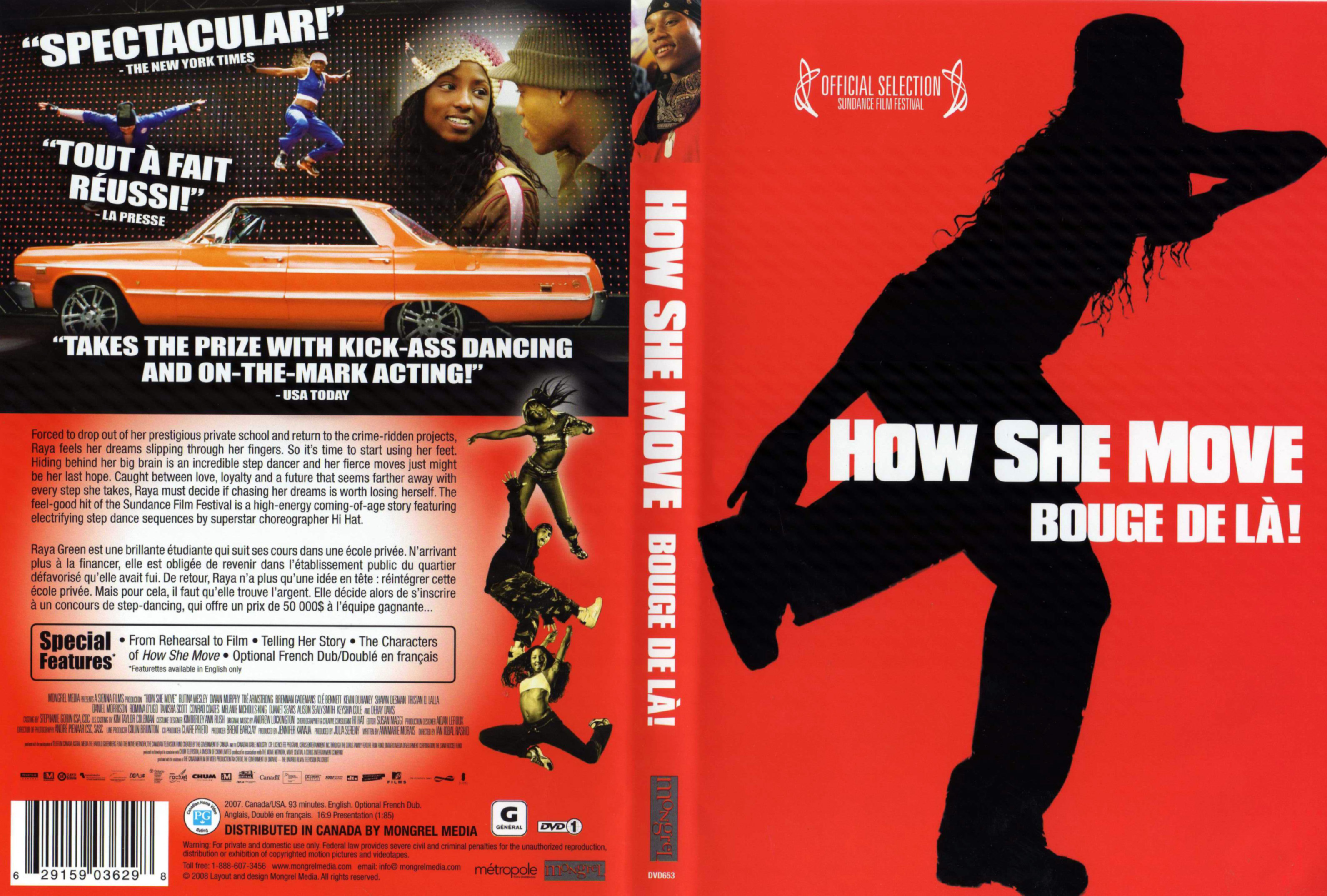 Jaquette DVD How she move - Bouge de la (Canadienne)