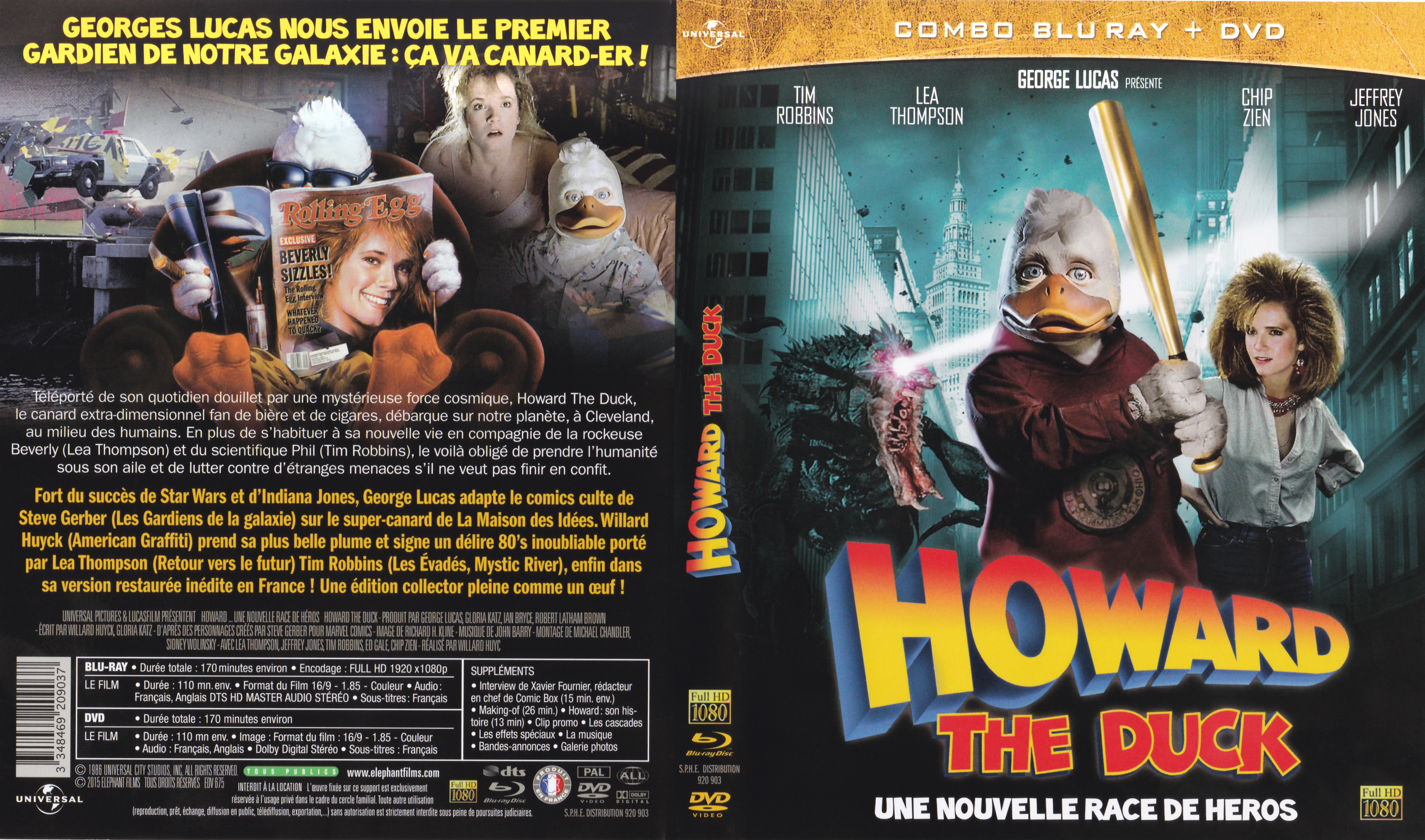 Jaquette DVD Howard Une nouvelle race de hros (BLU-RAY)