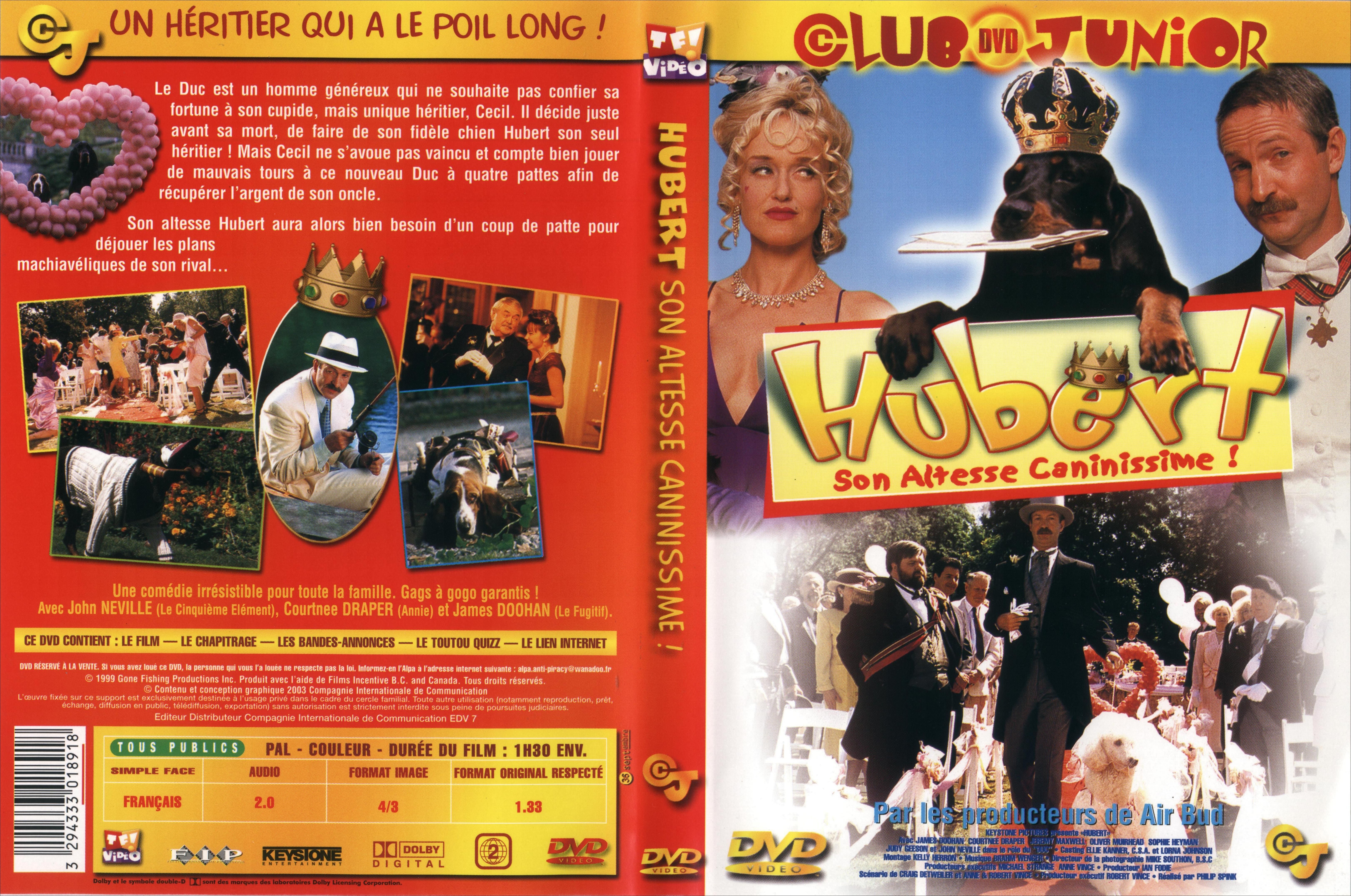 Jaquette DVD Hubert son altesse caninissime