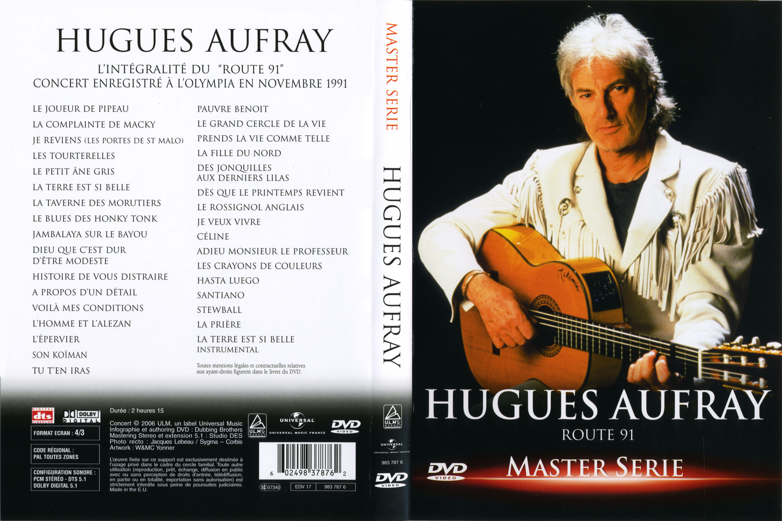 Jaquette DVD Hugues Aufray - Route 91