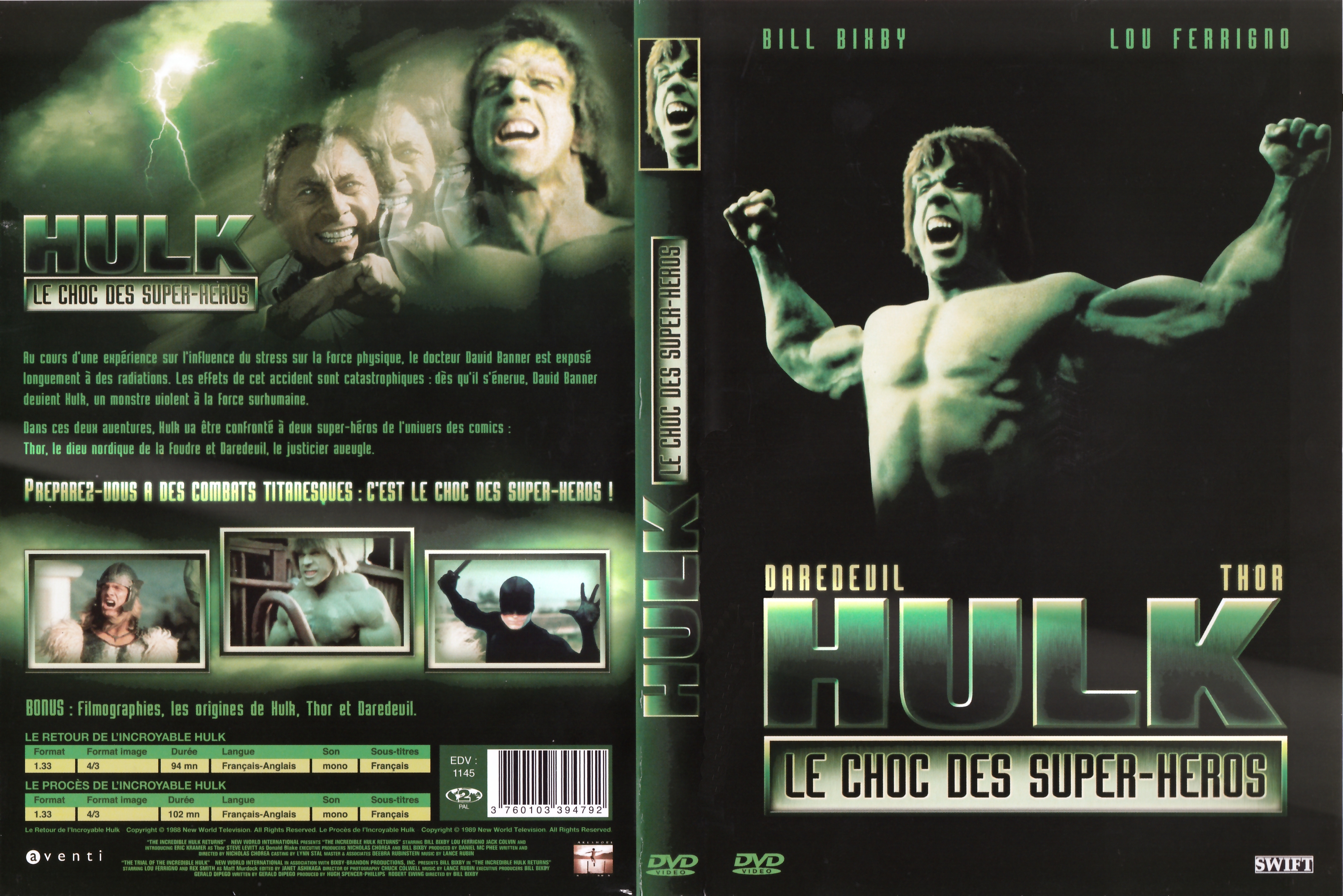 Jaquette DVD Hulk le choc des super-hros