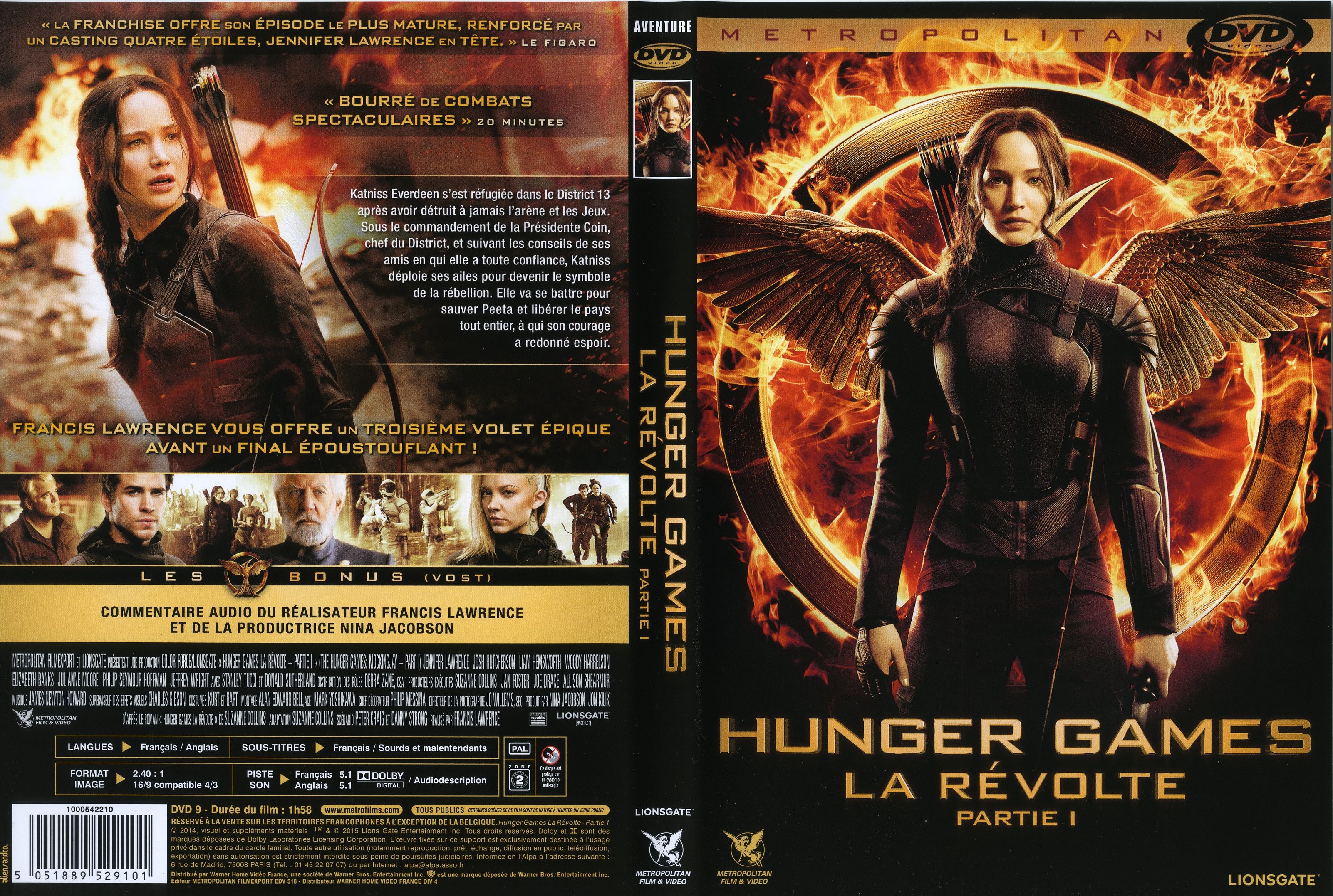 Jaquette DVD Hunger Games La Rvolte : Partie 1