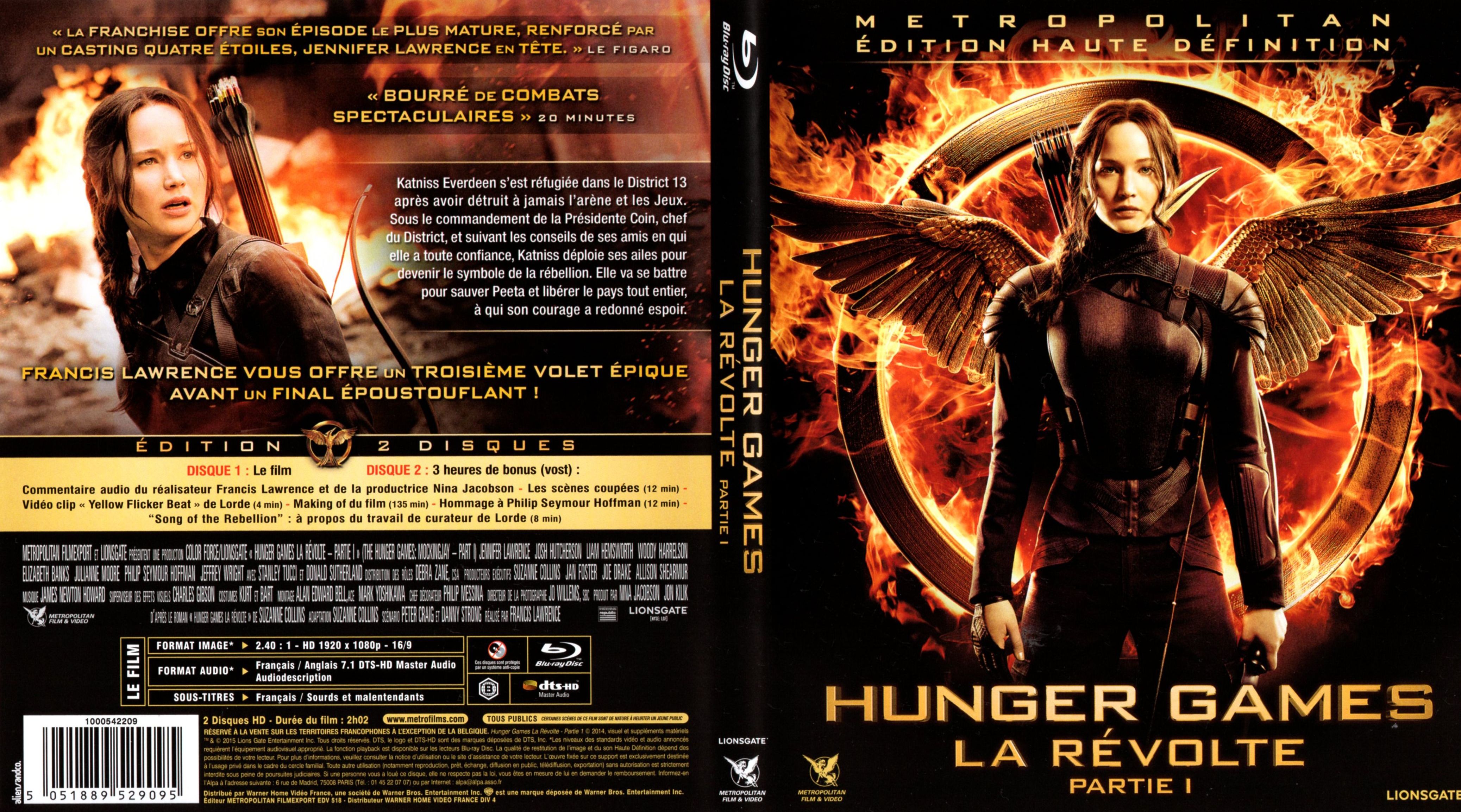 Jaquette DVD Hunger Games La Rvolte : Partie 1 (BLU-RAY)