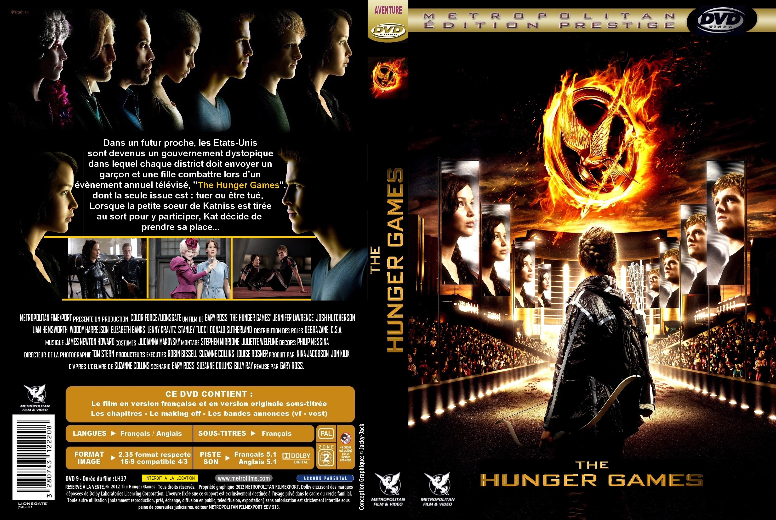 Jaquette DVD Hunger Games custom
