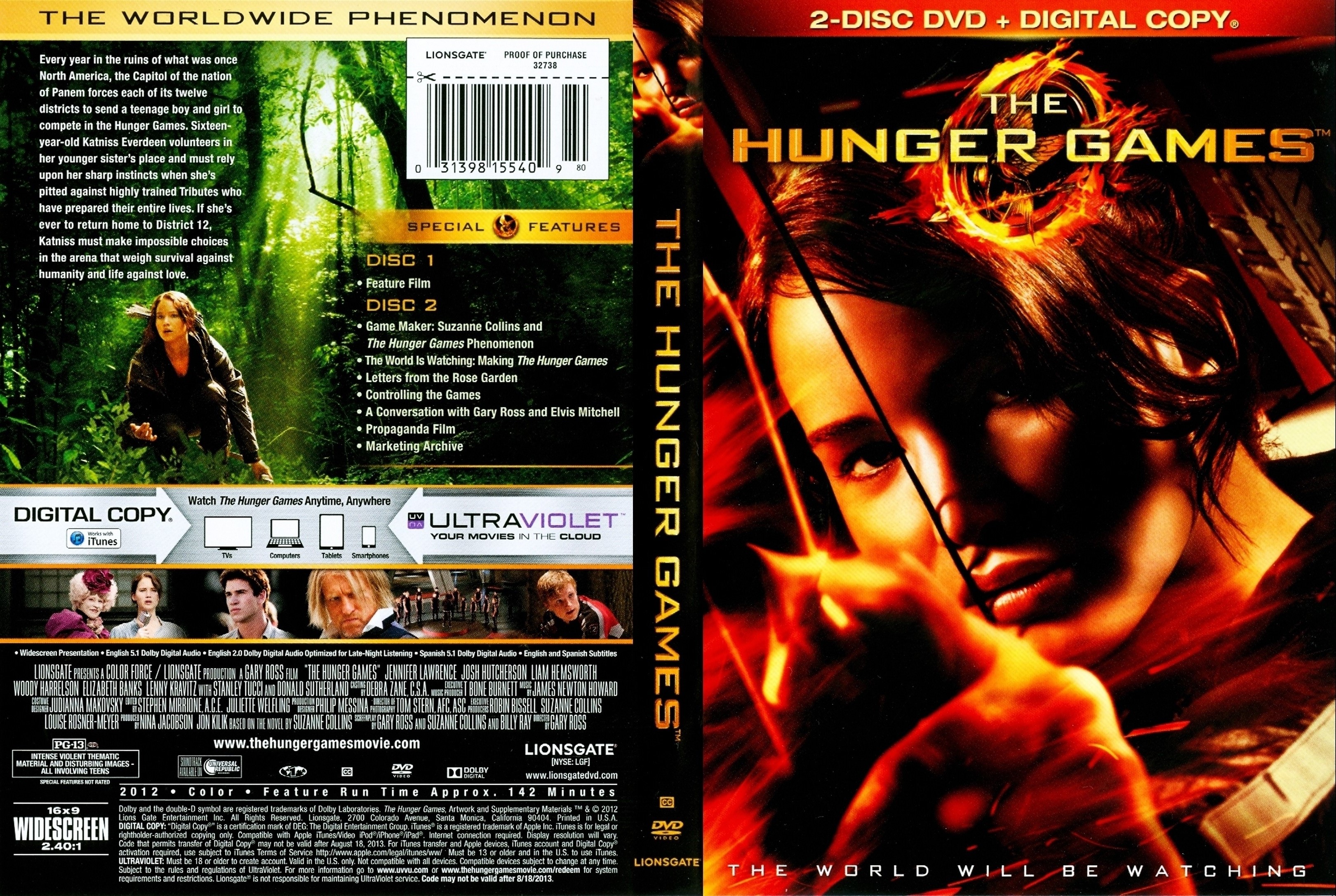 Jaquette DVD Hunger games (Canadienne)