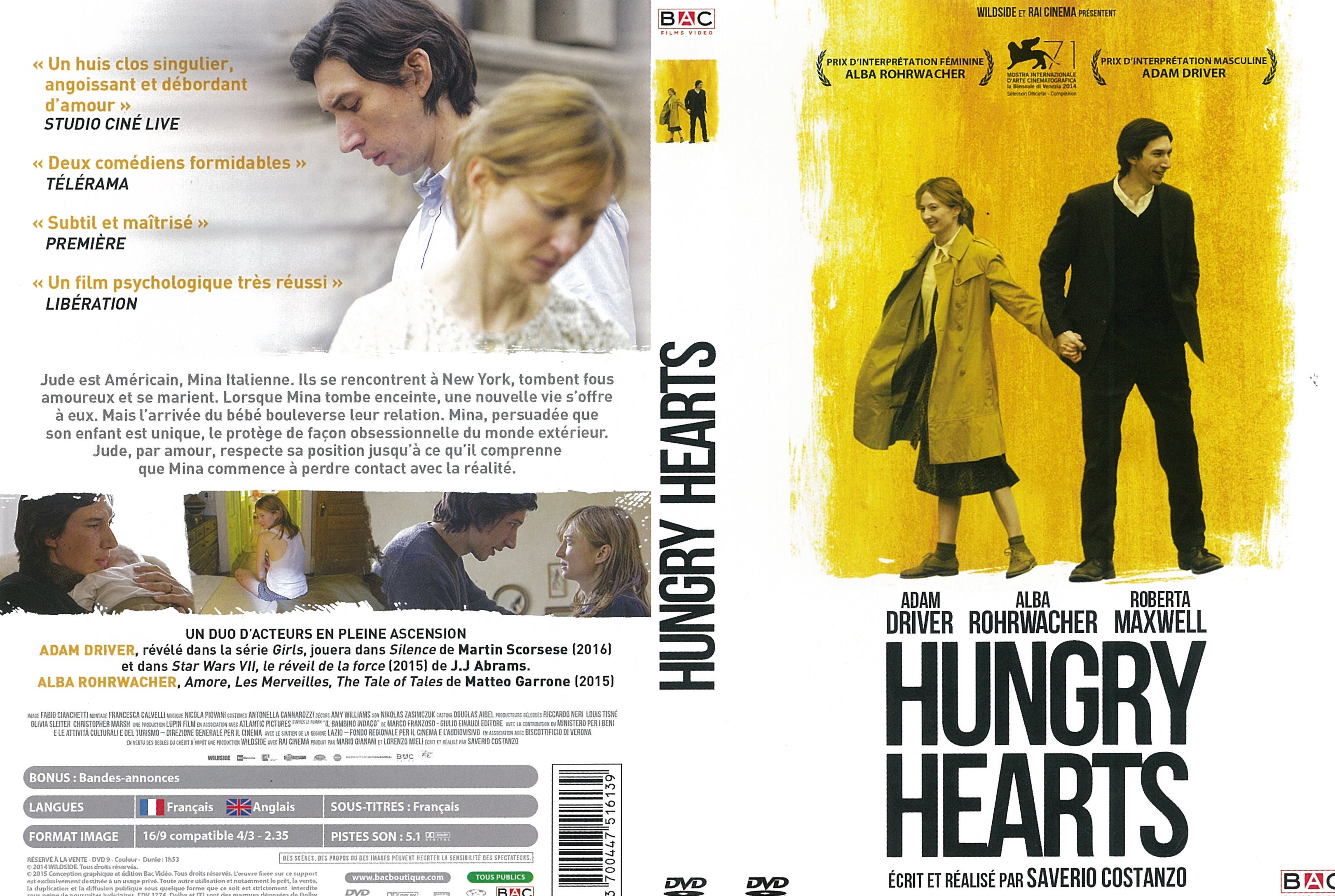 Jaquette DVD Hungry Hearts
