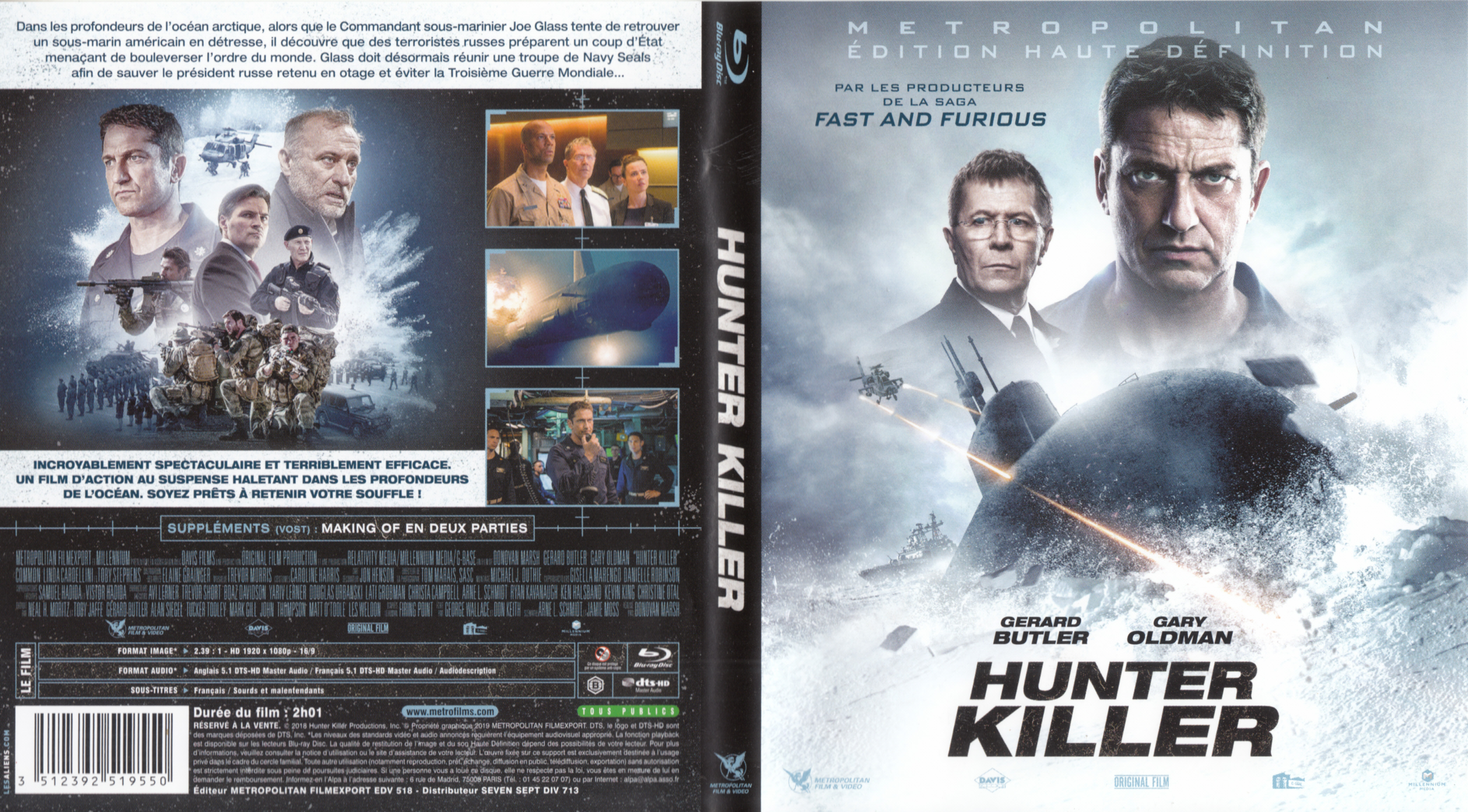 Jaquette DVD Hunter killer (BLU-RAY)