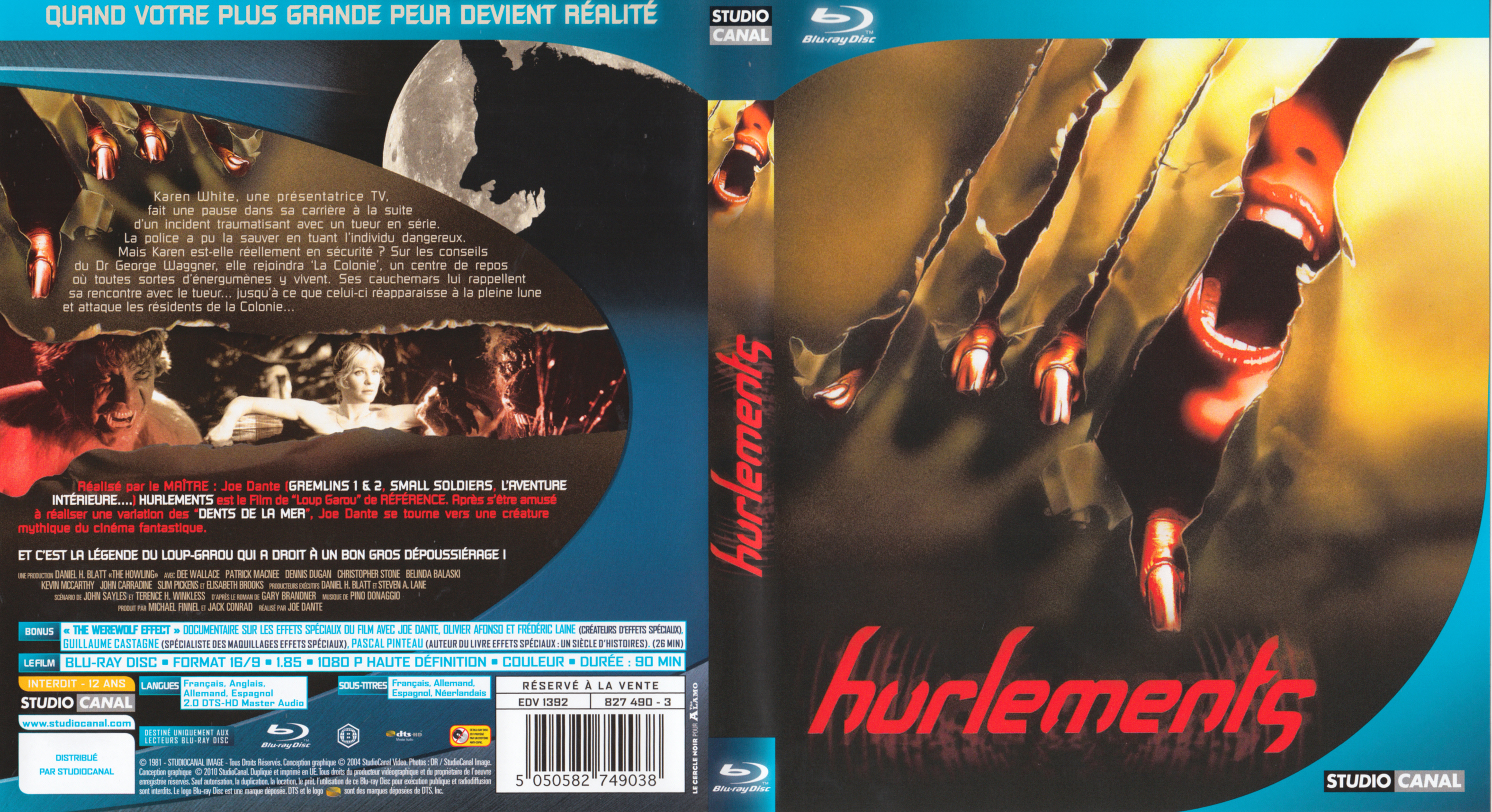 Jaquette DVD Hurlements (BLU-RAY)