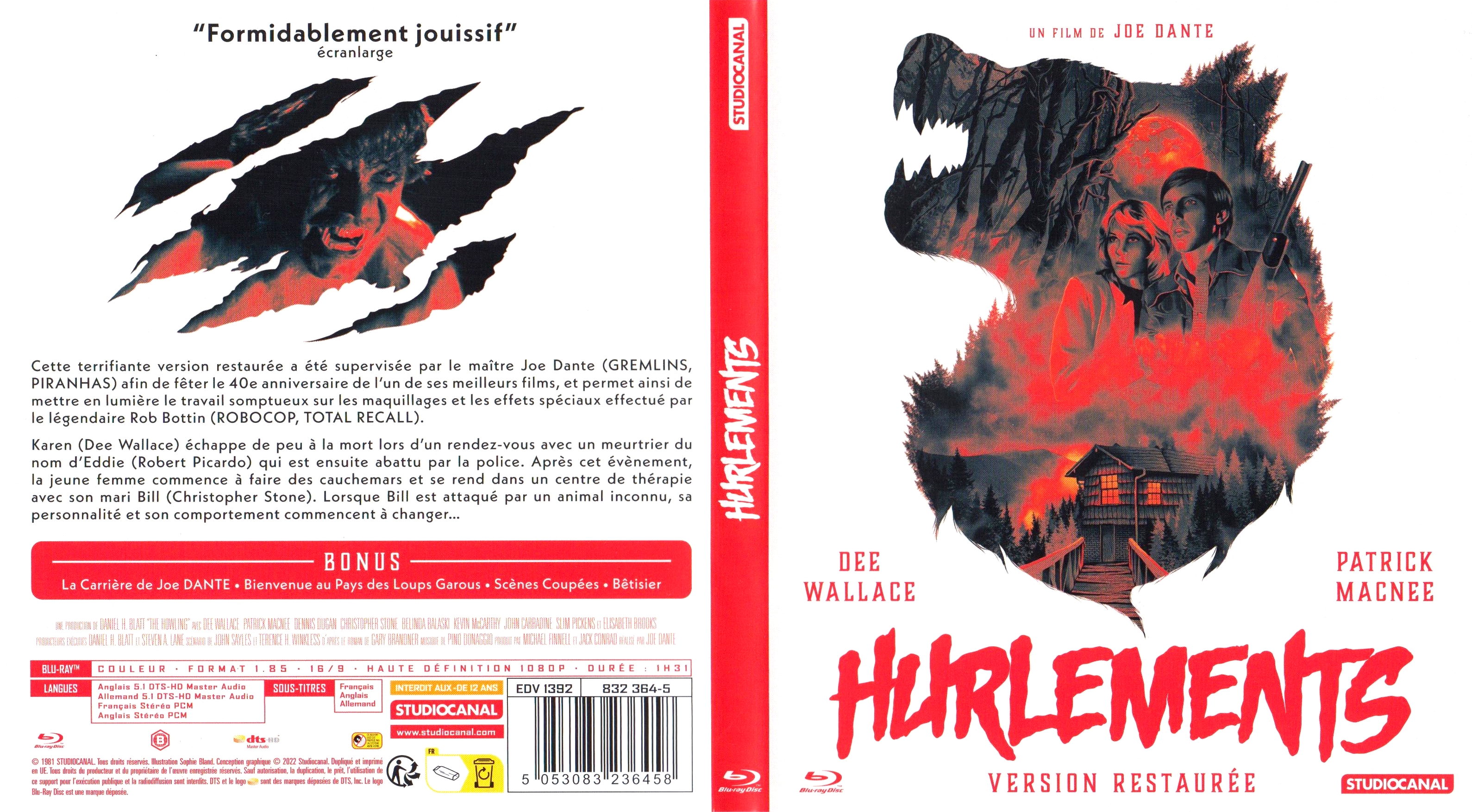 Jaquette DVD Hurlements (BLU-RAY) v2