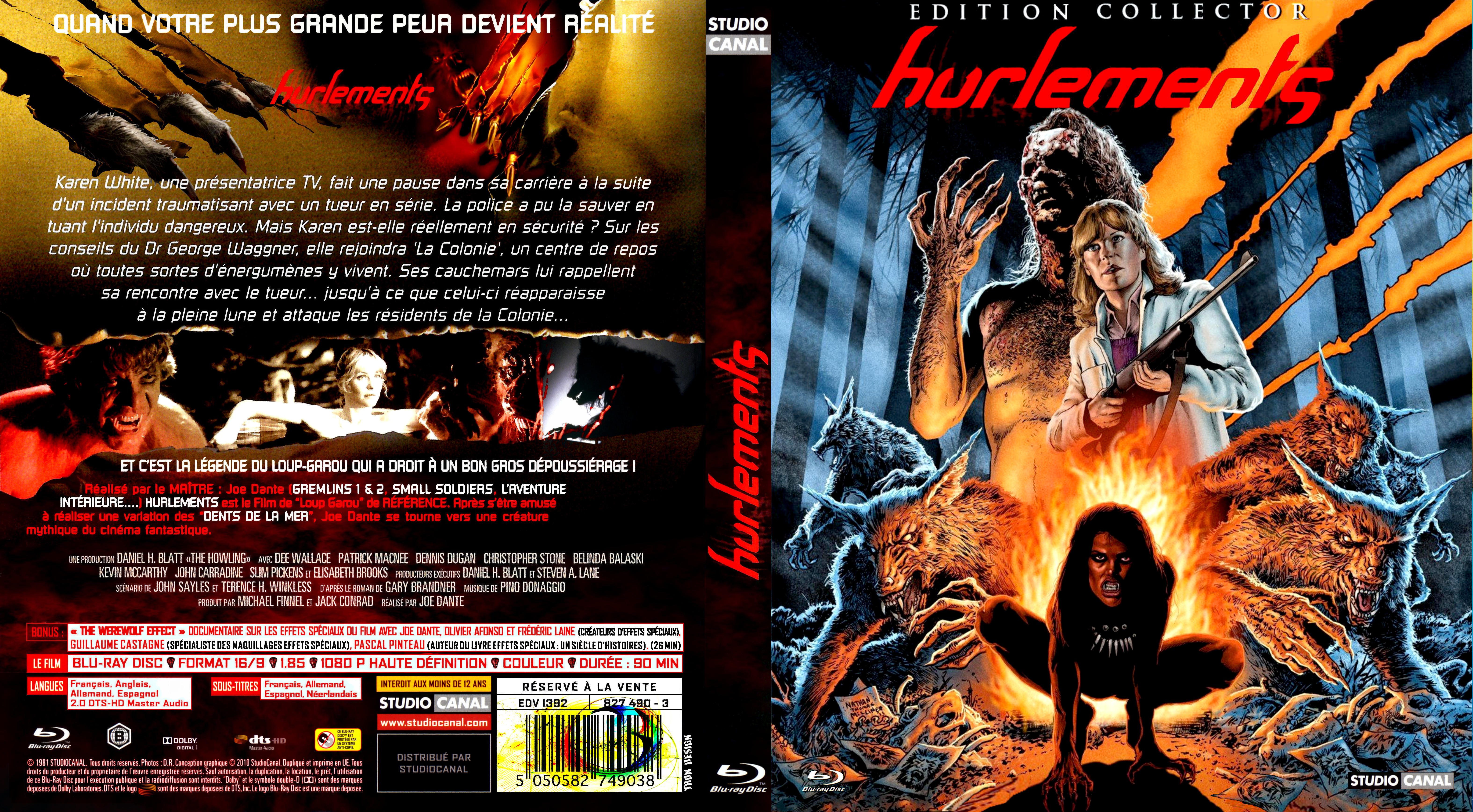 Jaquette DVD Hurlements custom (BLU-RAY)