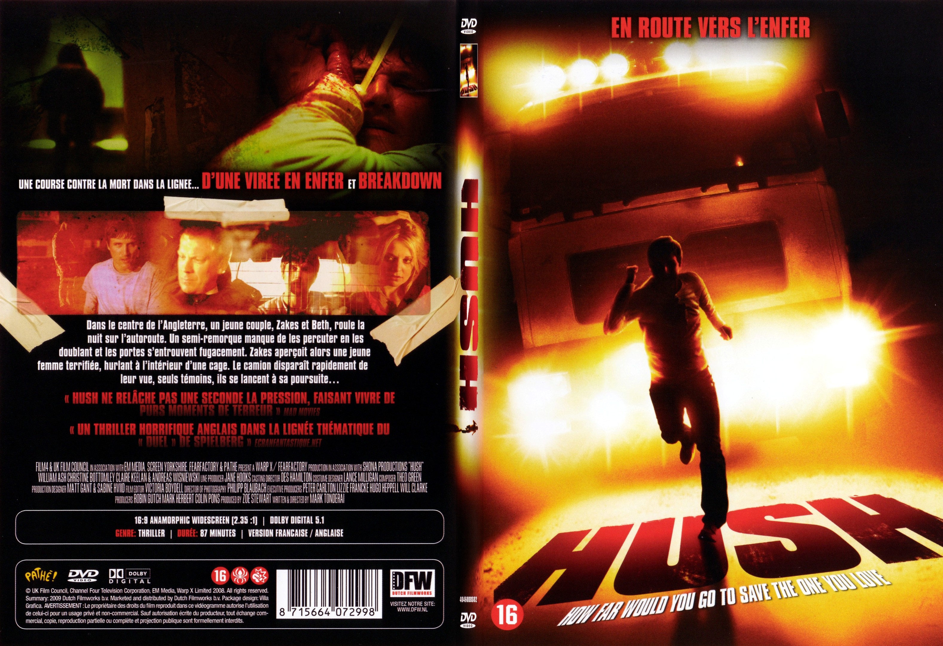 Jaquette DVD Hush en route vers l