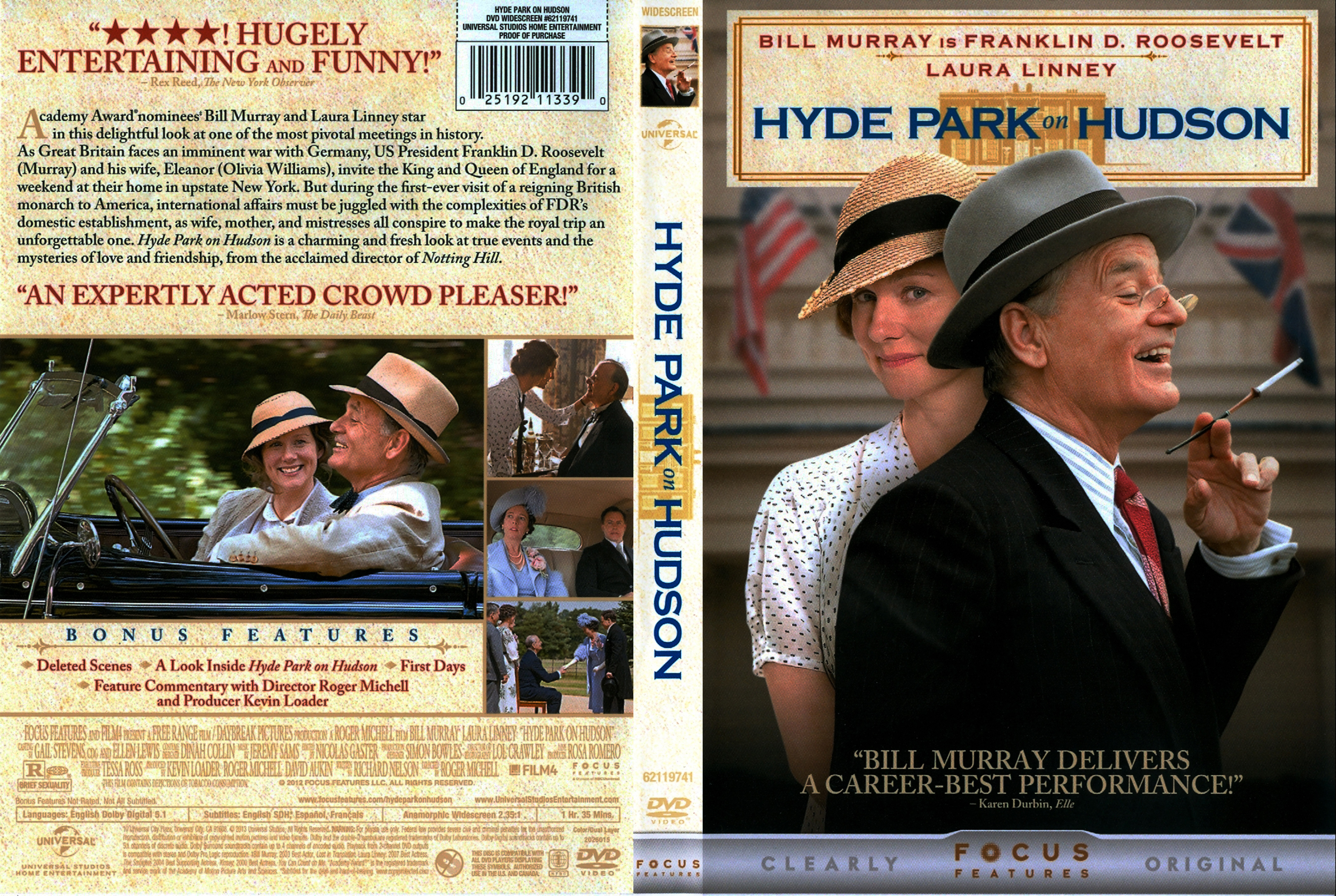 Jaquette DVD Hyde Park On Hudson Zone 1