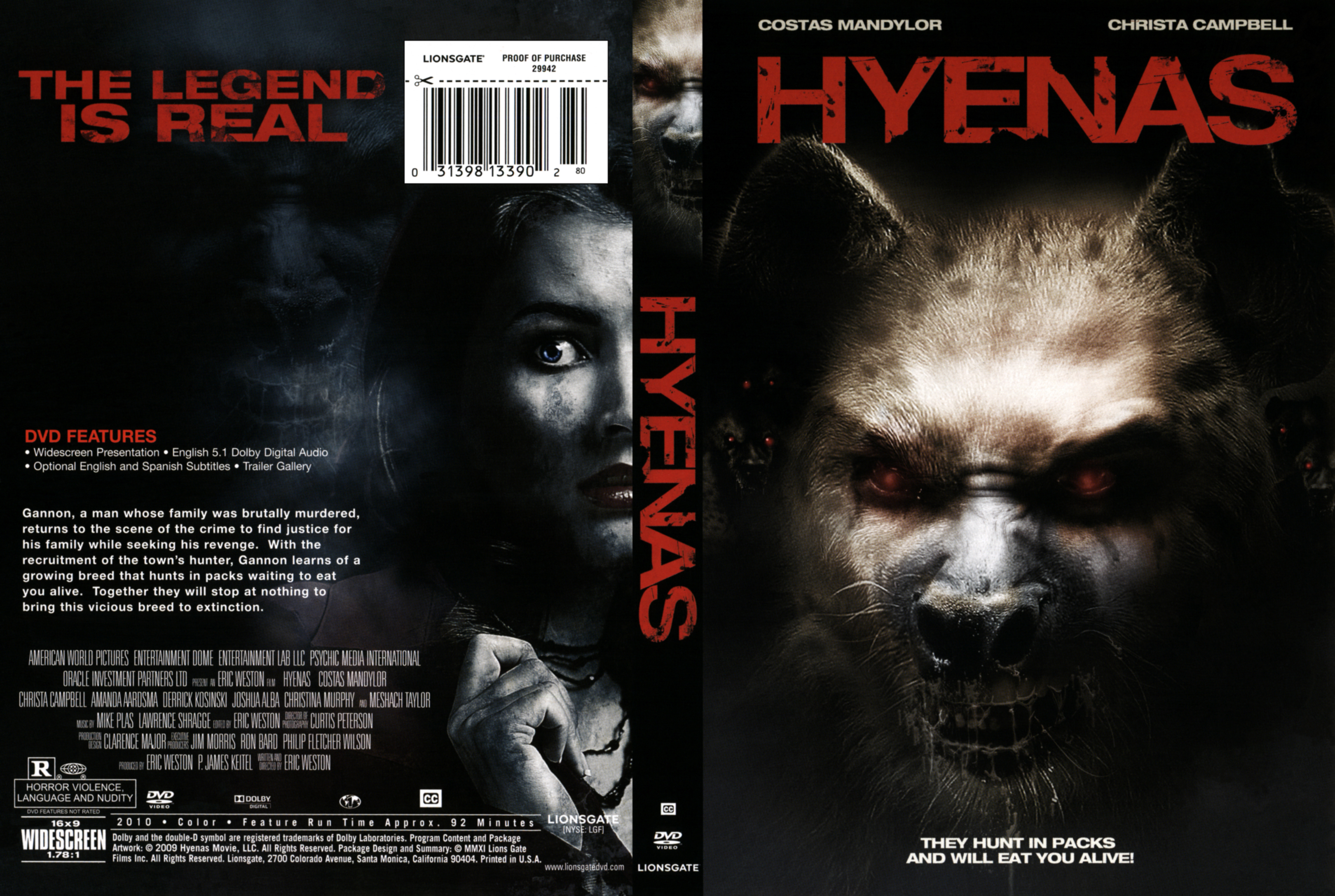 Jaquette DVD Hyenas Zone 1