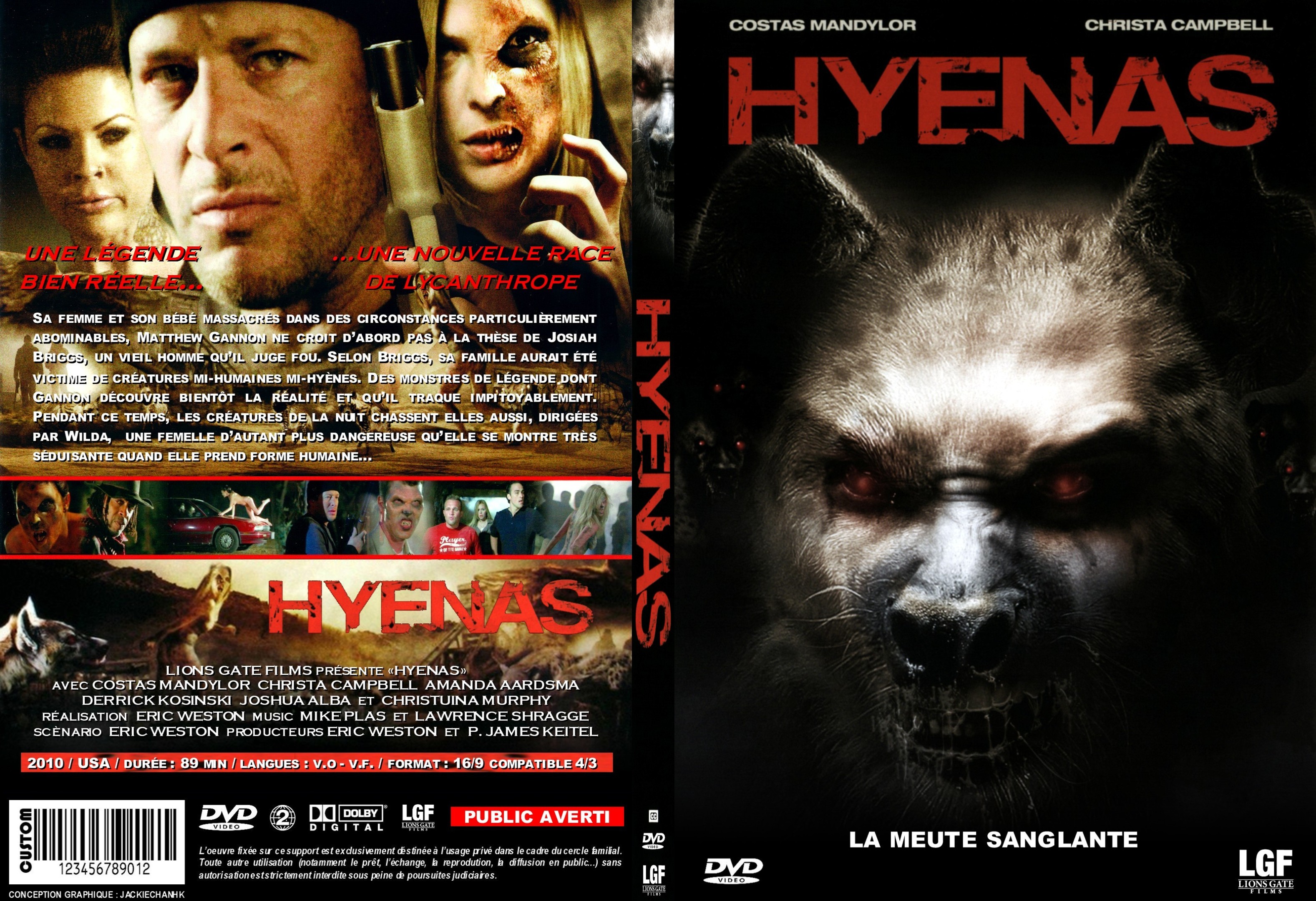 Jaquette DVD Hyenas custom  - SLIM