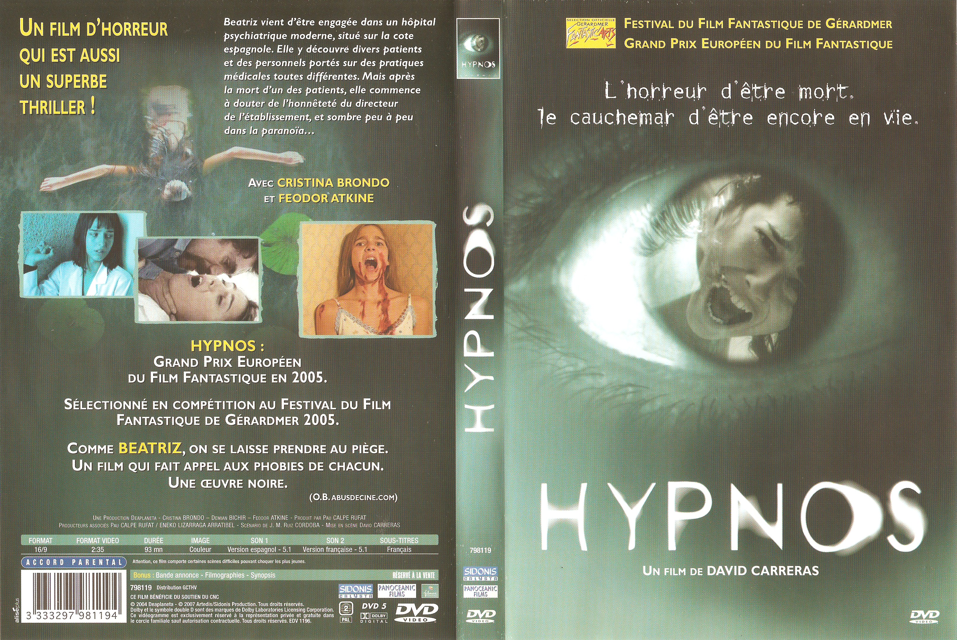 Jaquette DVD Hypnos