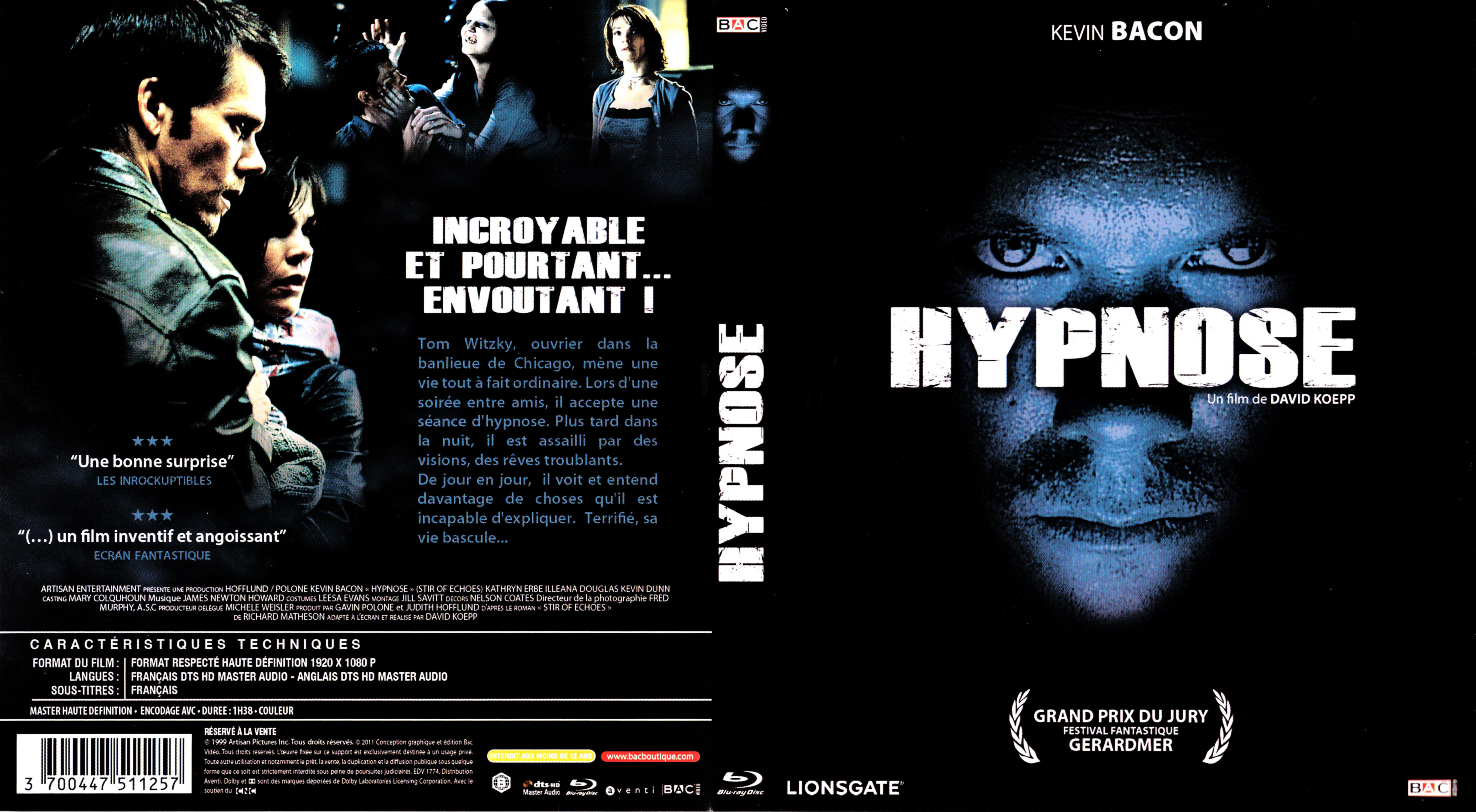 Jaquette DVD Hypnose (BLU-RAY)