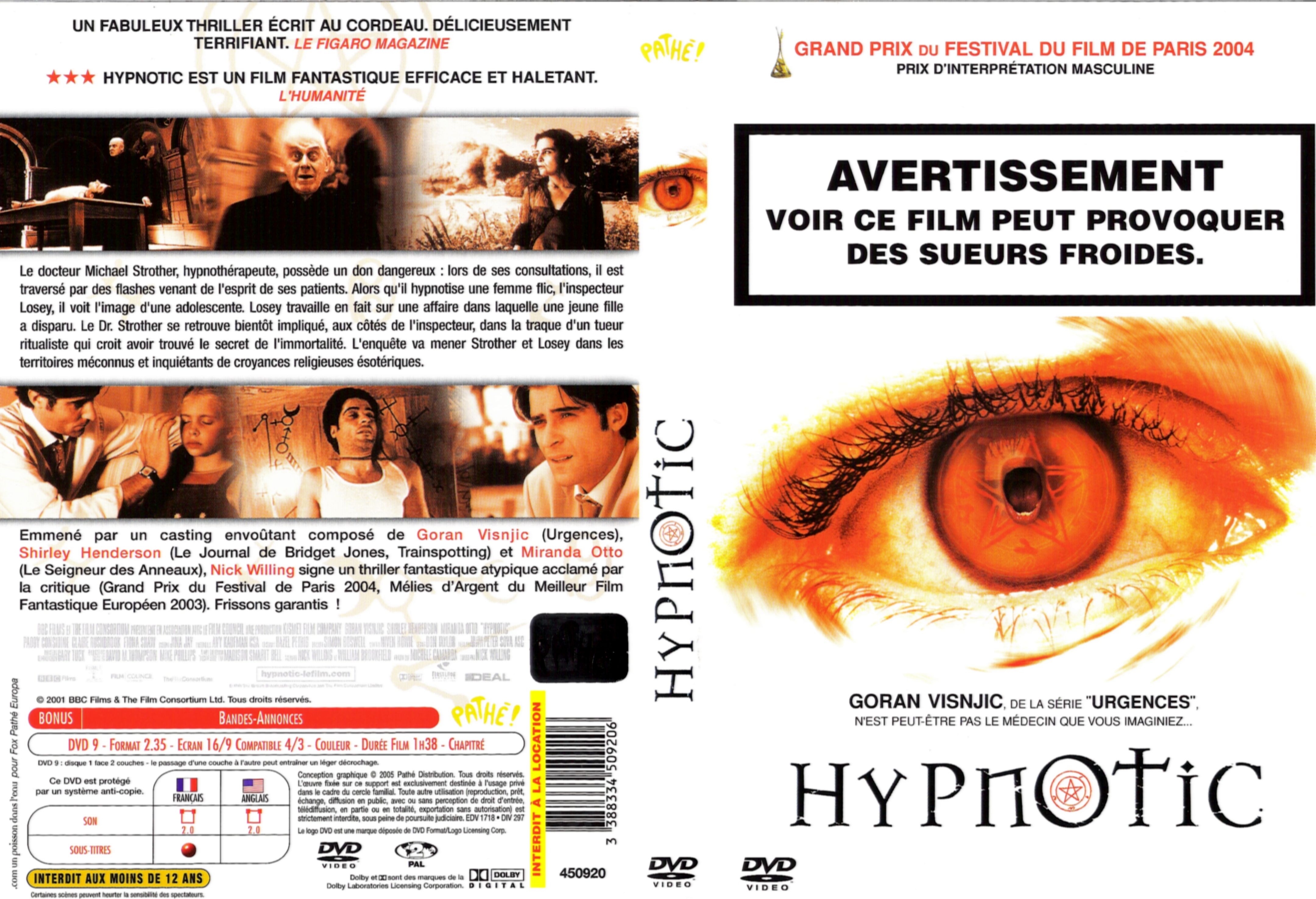 Jaquette DVD Hypnotic