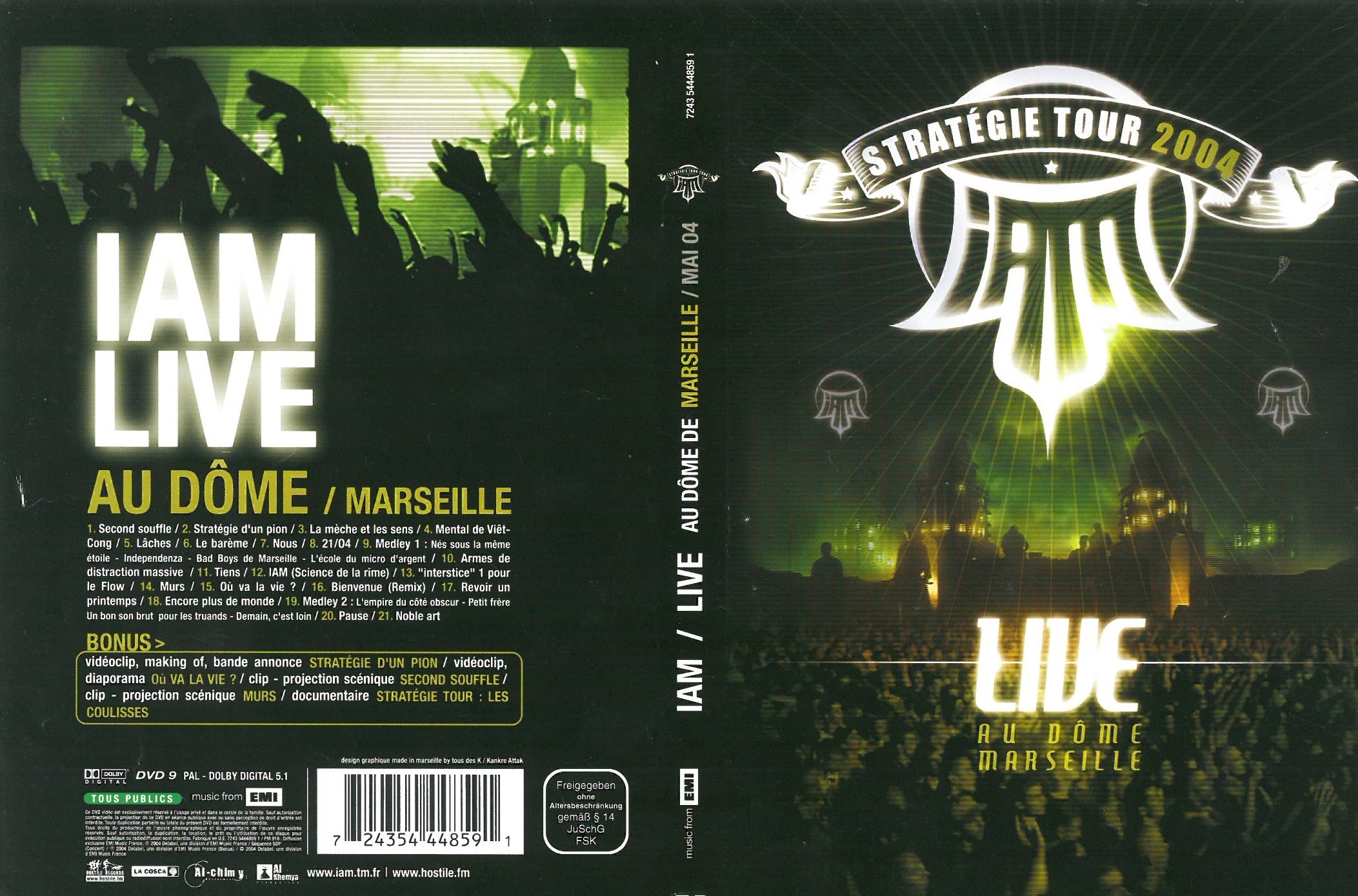 Jaquette DVD IAM live au dome Marseille