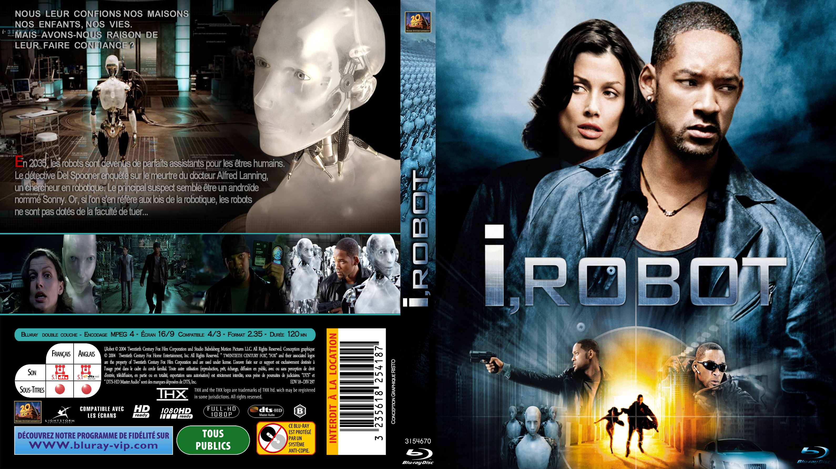 Jaquette DVD I Robot custom (BLU-RAY)