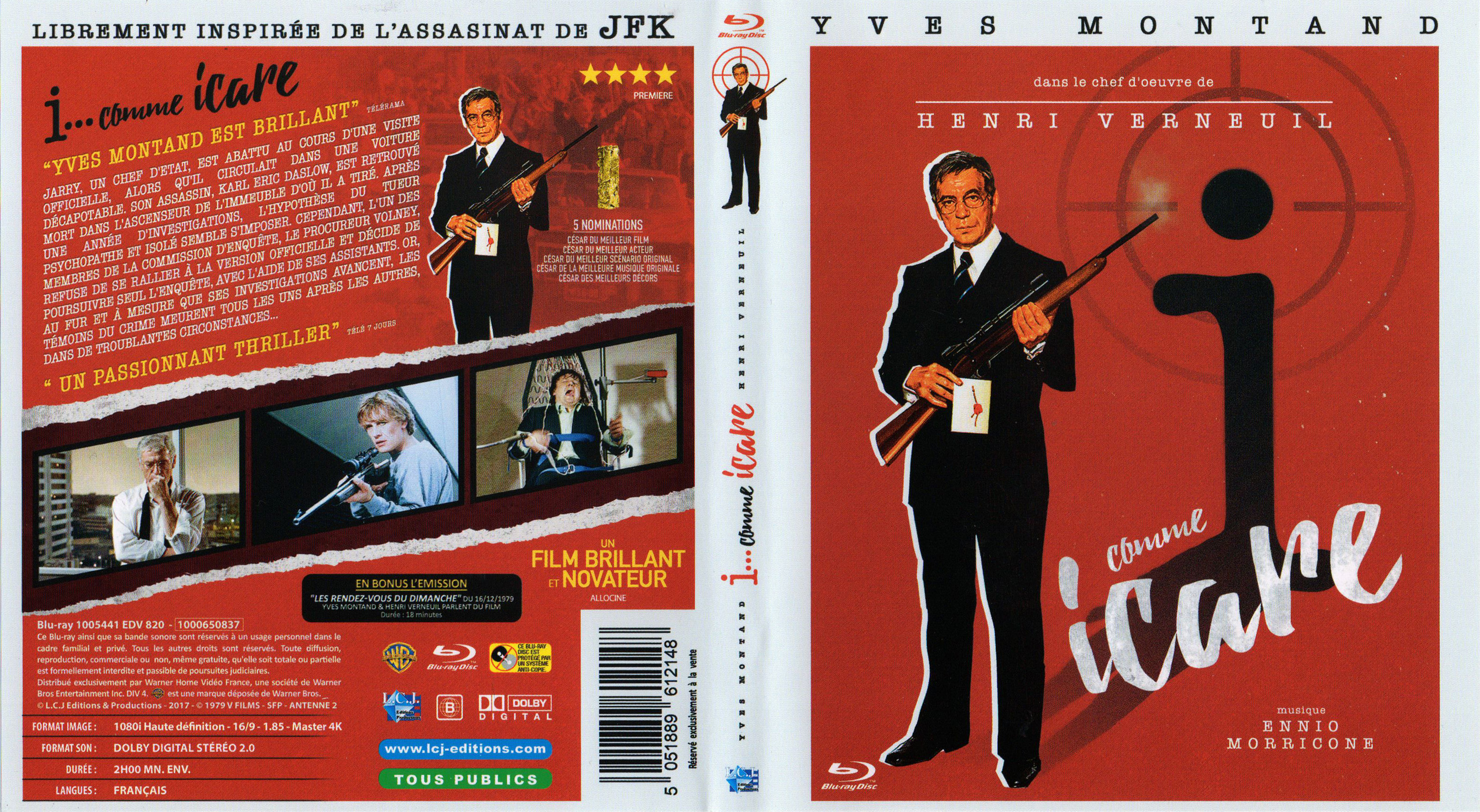 Jaquette DVD I comme Icare (BLU-RAY)