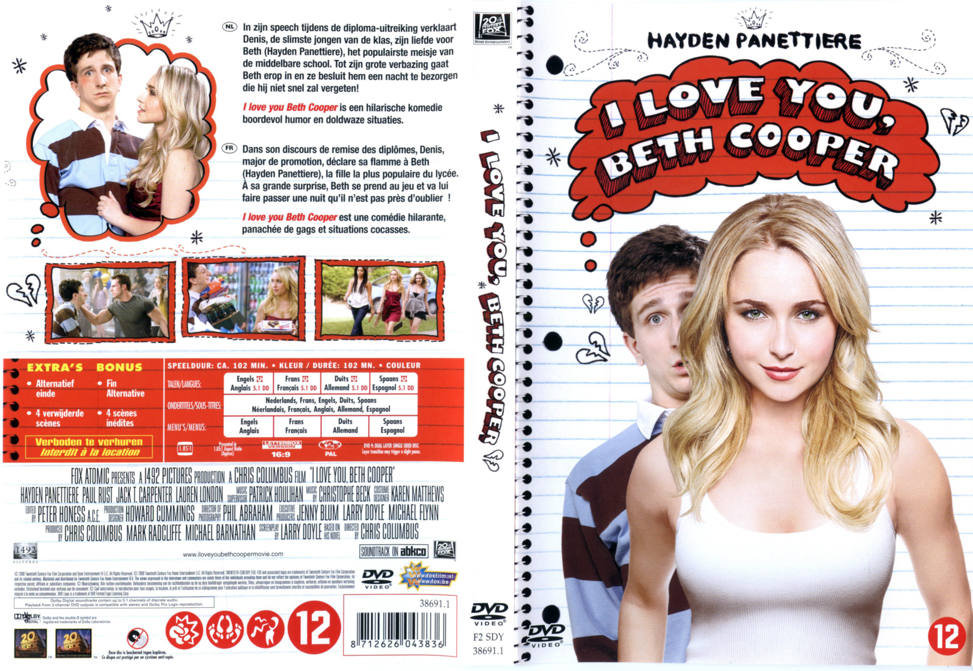 Jaquette DVD I love you Beth Cooper