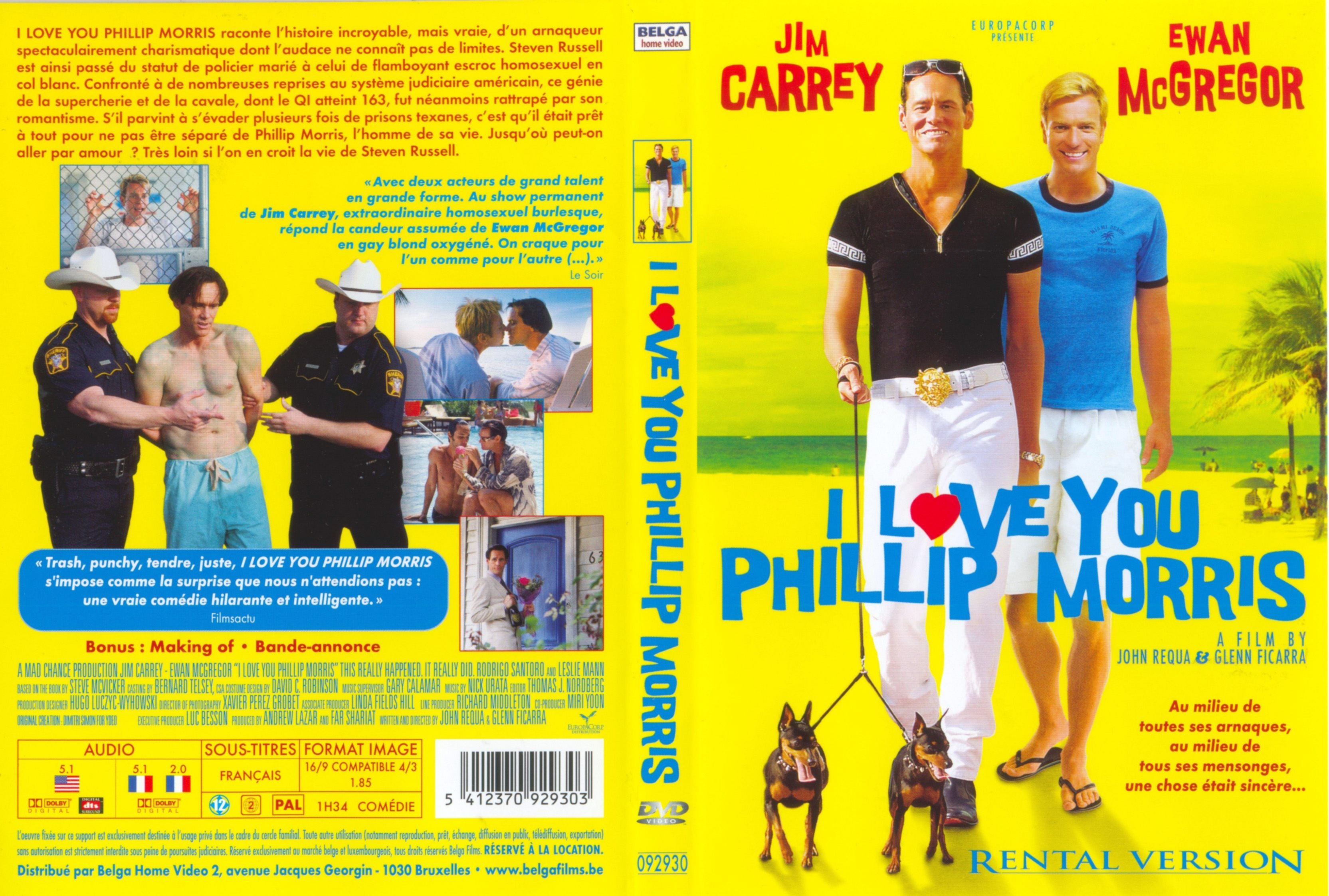 Jaquette DVD I love you Phillip Morris