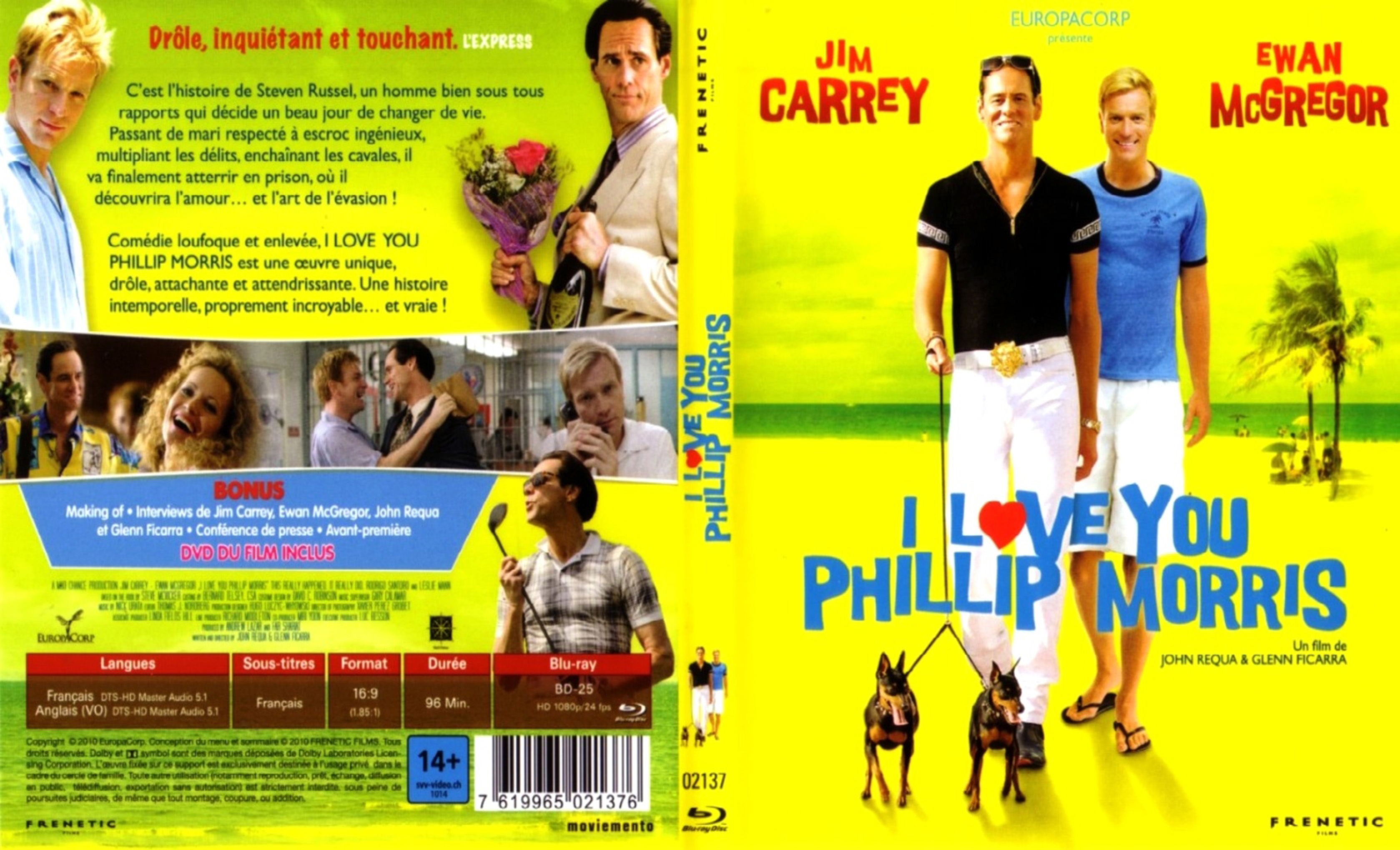 Jaquette DVD I love you Phillip Morris (BLU-RAY)