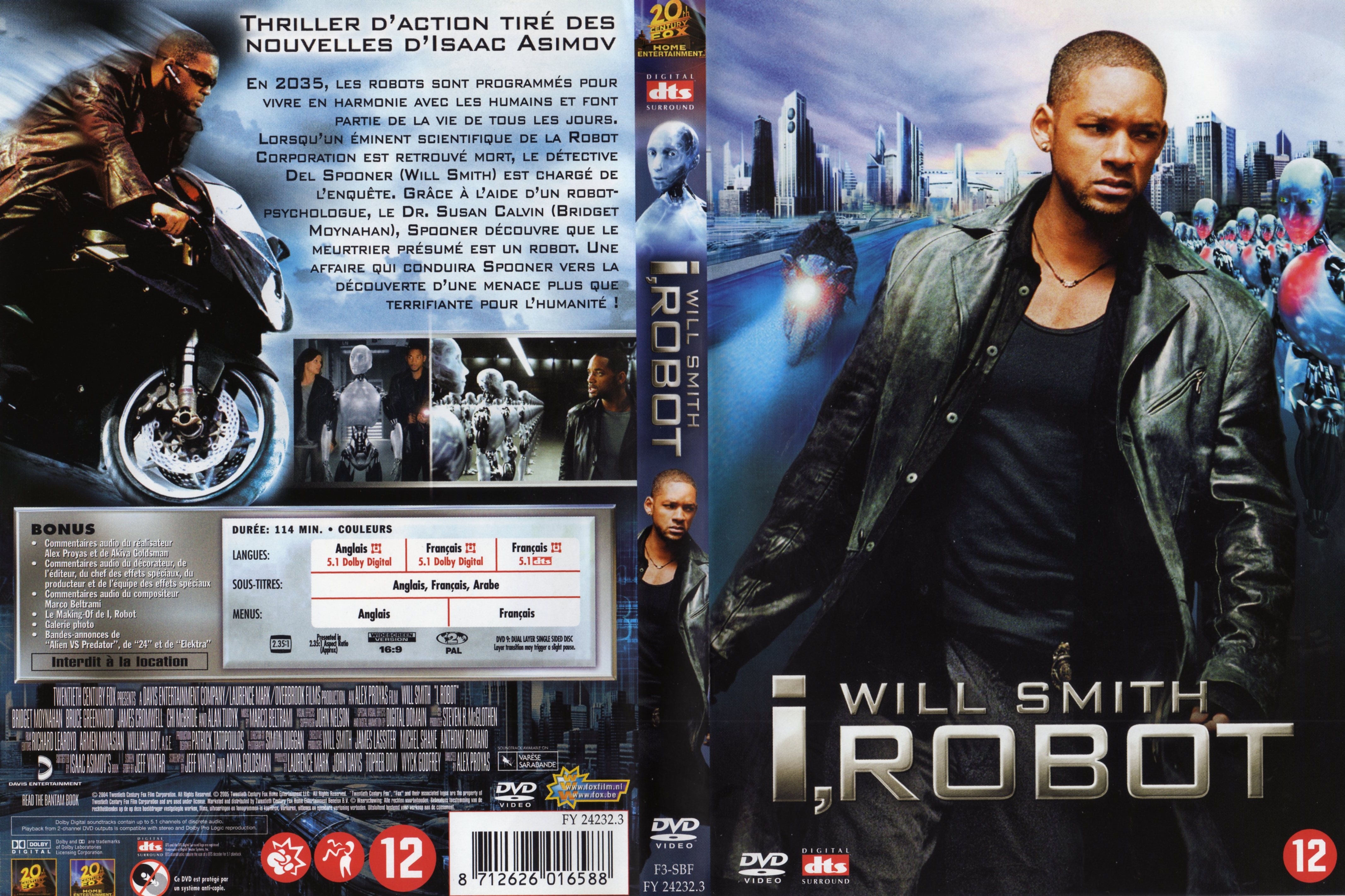 Jaquette DVD I robot